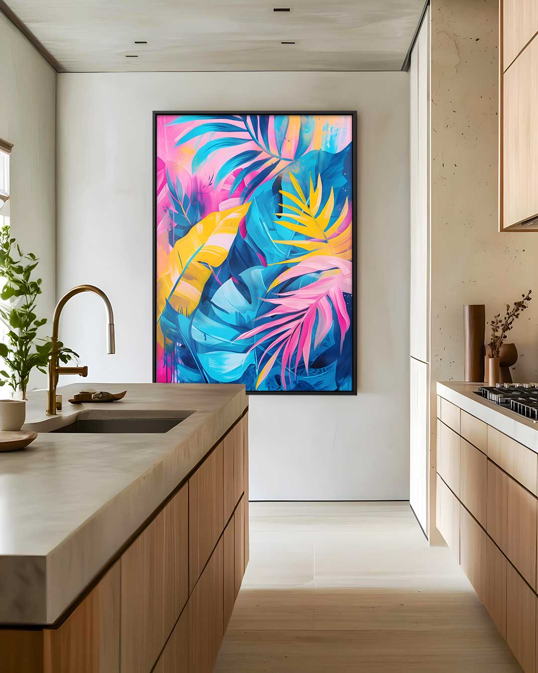 Tropische Droom in Kleur Kunstwerk-canvas-dibond-plexiglas-wanddecoratie-WallArtistic