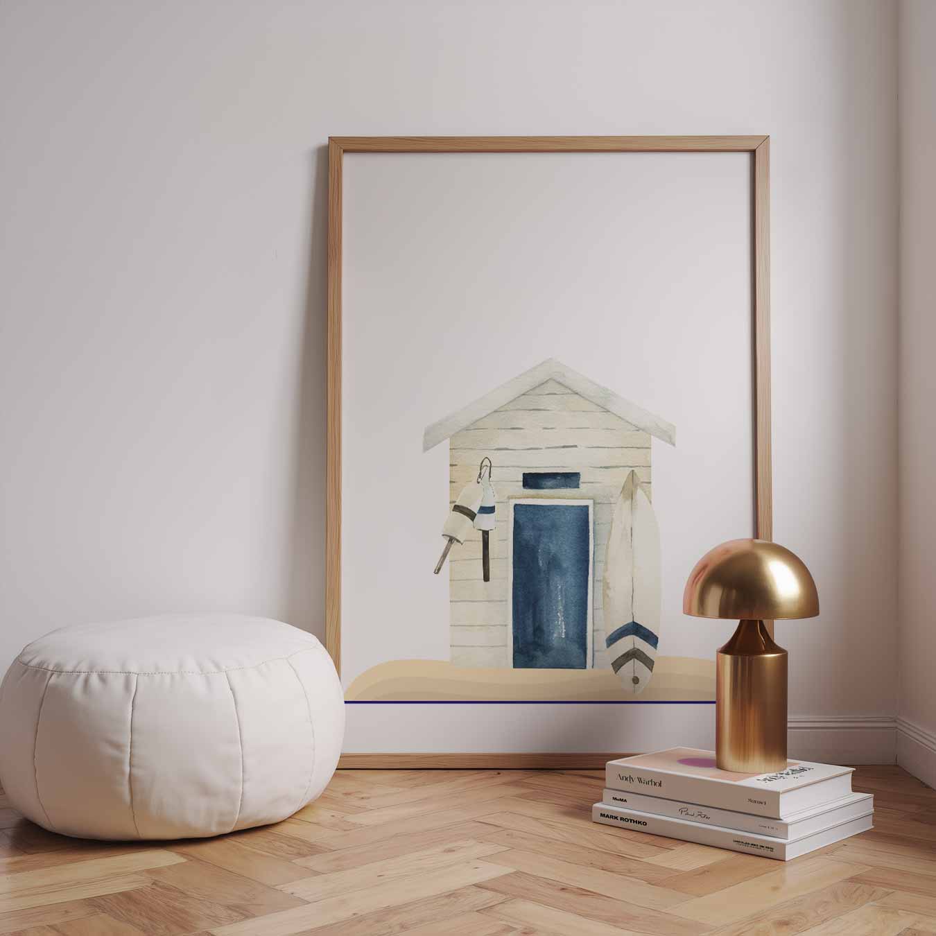 Strandhuisje Poster-WallArtistic