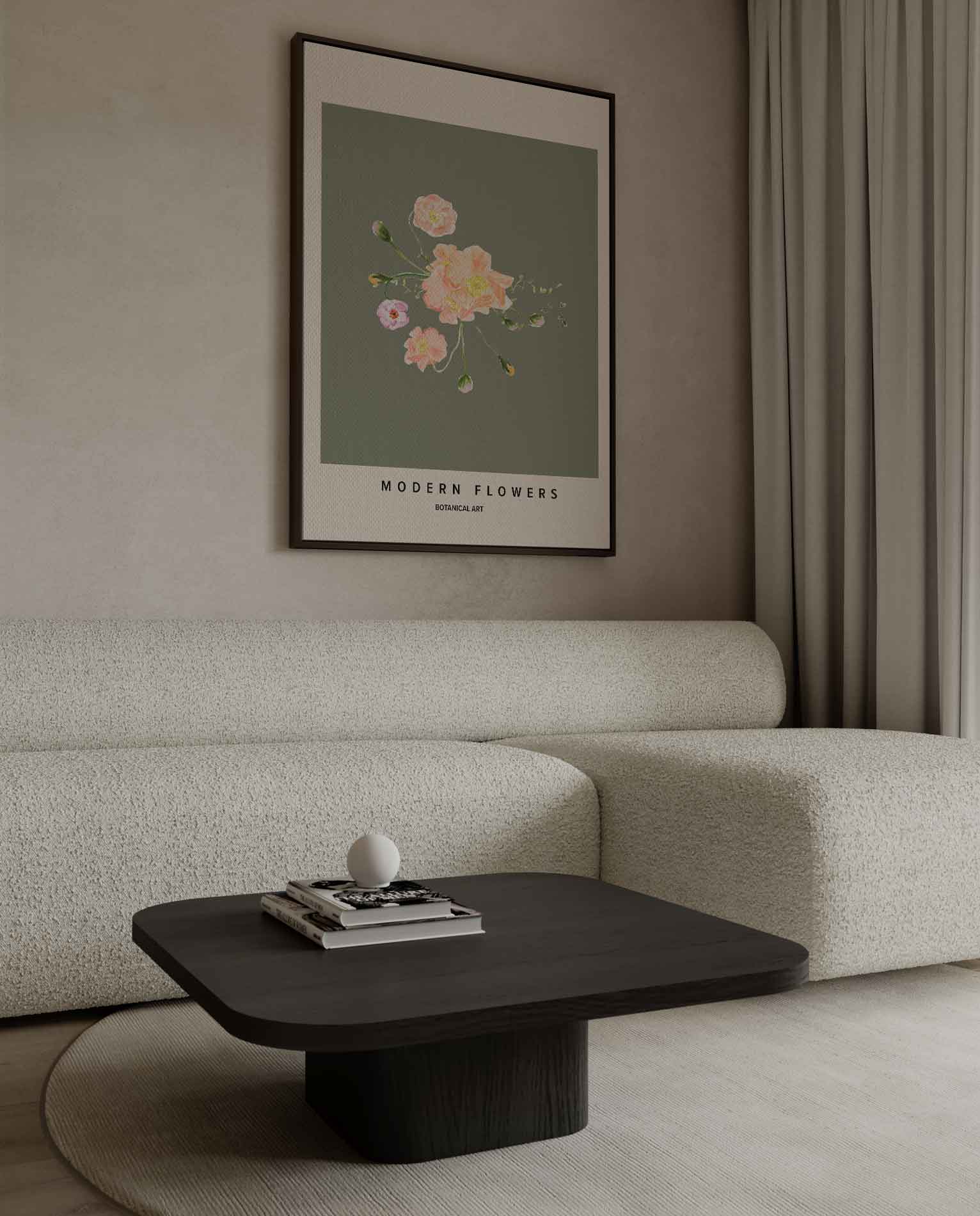 Bloemige Moderniteit Kunstwerk-canvas-dibond-plexiglas-wanddecoratie-WallArtistic