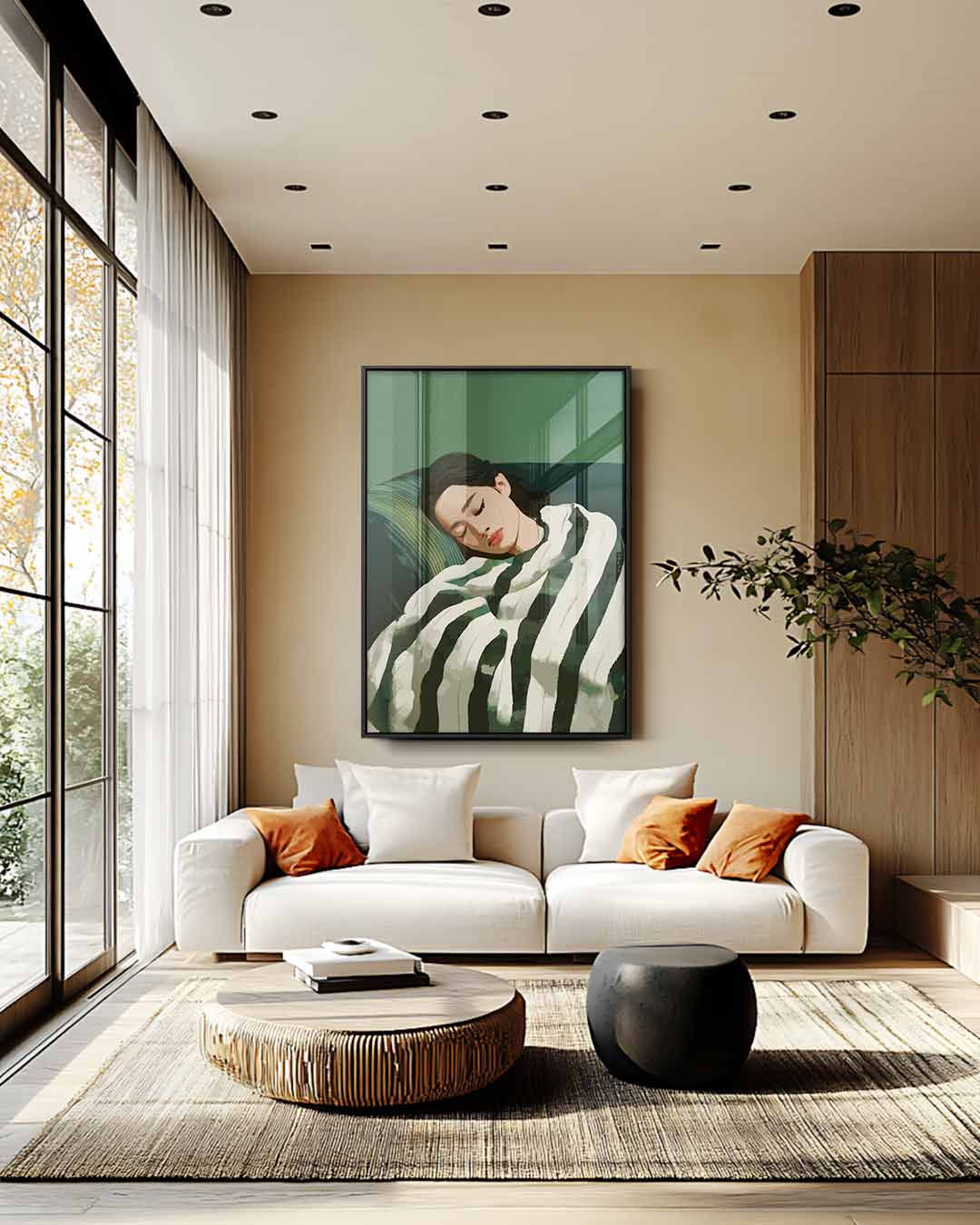 Sereen Slapend Kunstwerk-canvas-dibond-plexiglas-wanddecoratie-WallArtistic