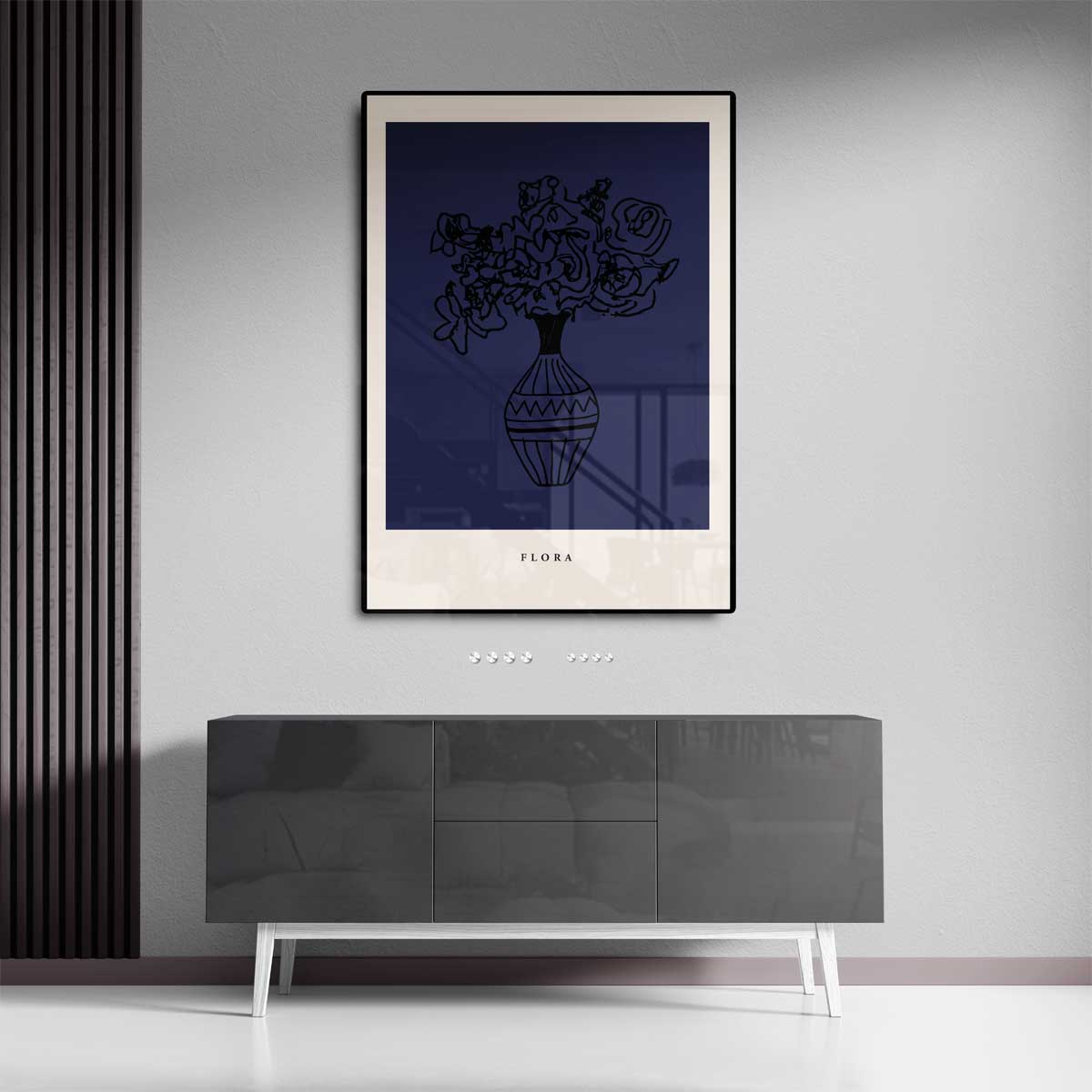 Abstracte Bloemenvazen Print Kunstwerk-canvas-dibond-plexiglas-wanddecoratie-WallArtistic