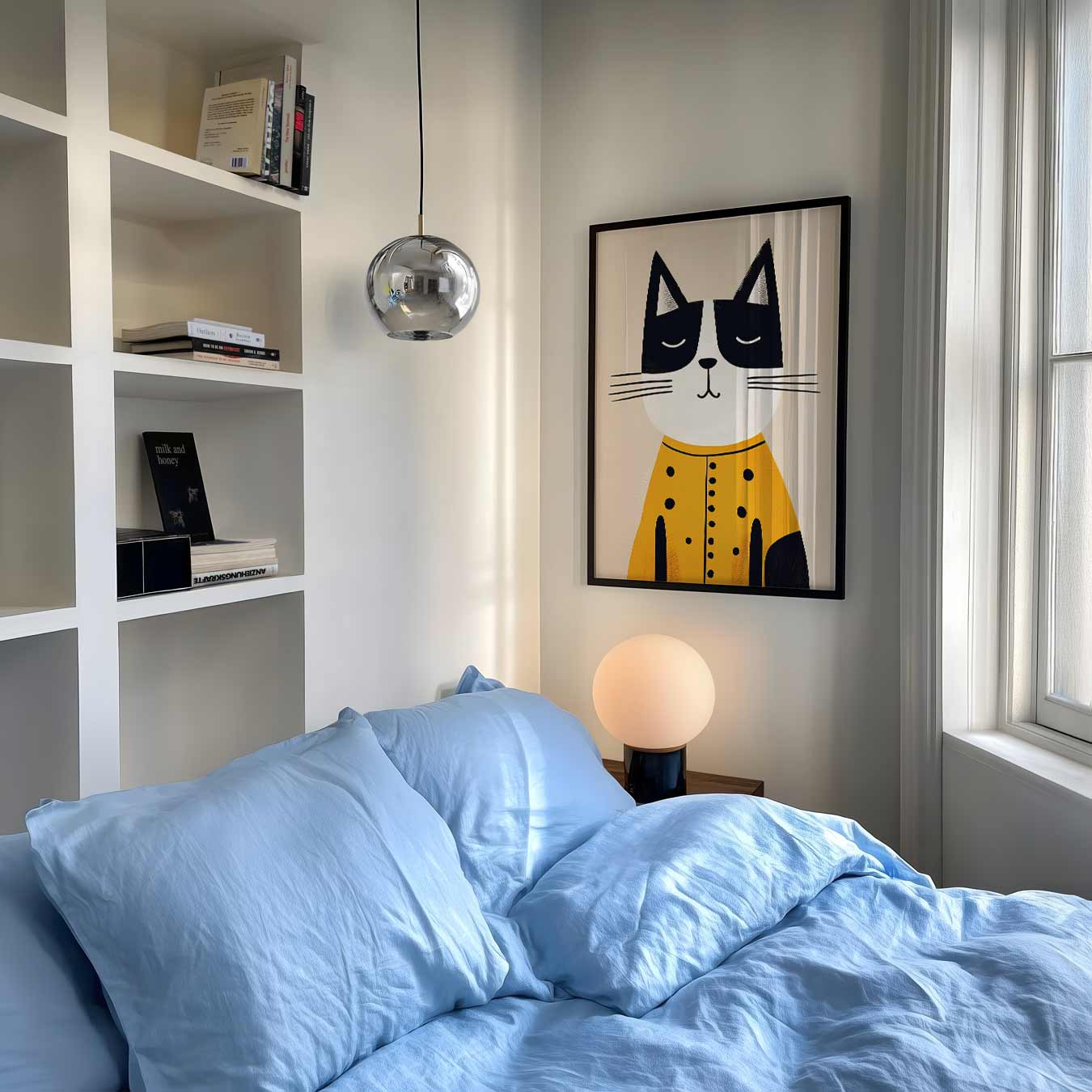 Stijlvolle Kat Illustratie Poster