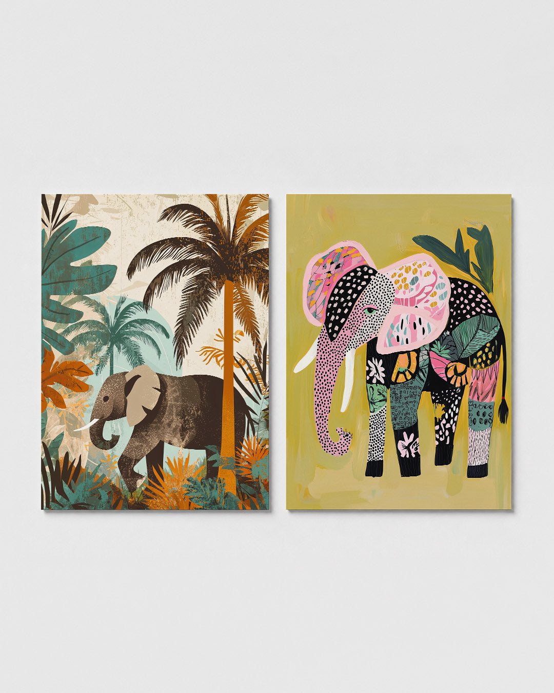Jungle en olifant Posterset