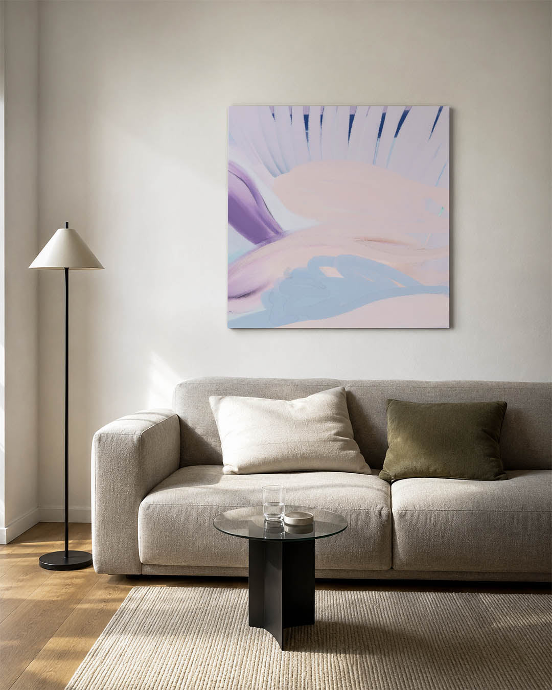 Zachte kleurencompositie Kunstwerk