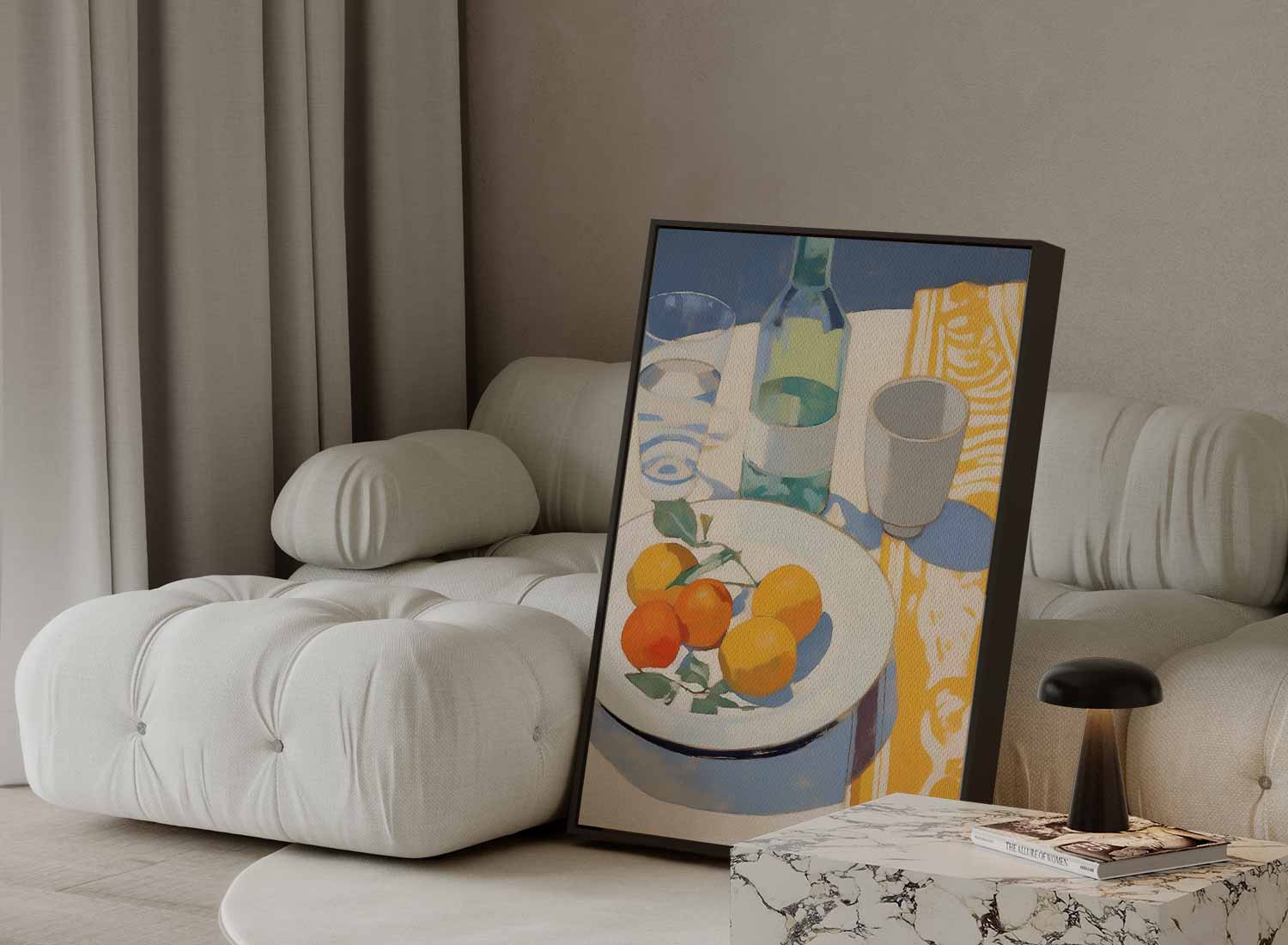 Mediterraanse Stilleven in Zonlicht Kunstwerk-canvas-dibond-plexiglas-wanddecoratie-WallArtistic