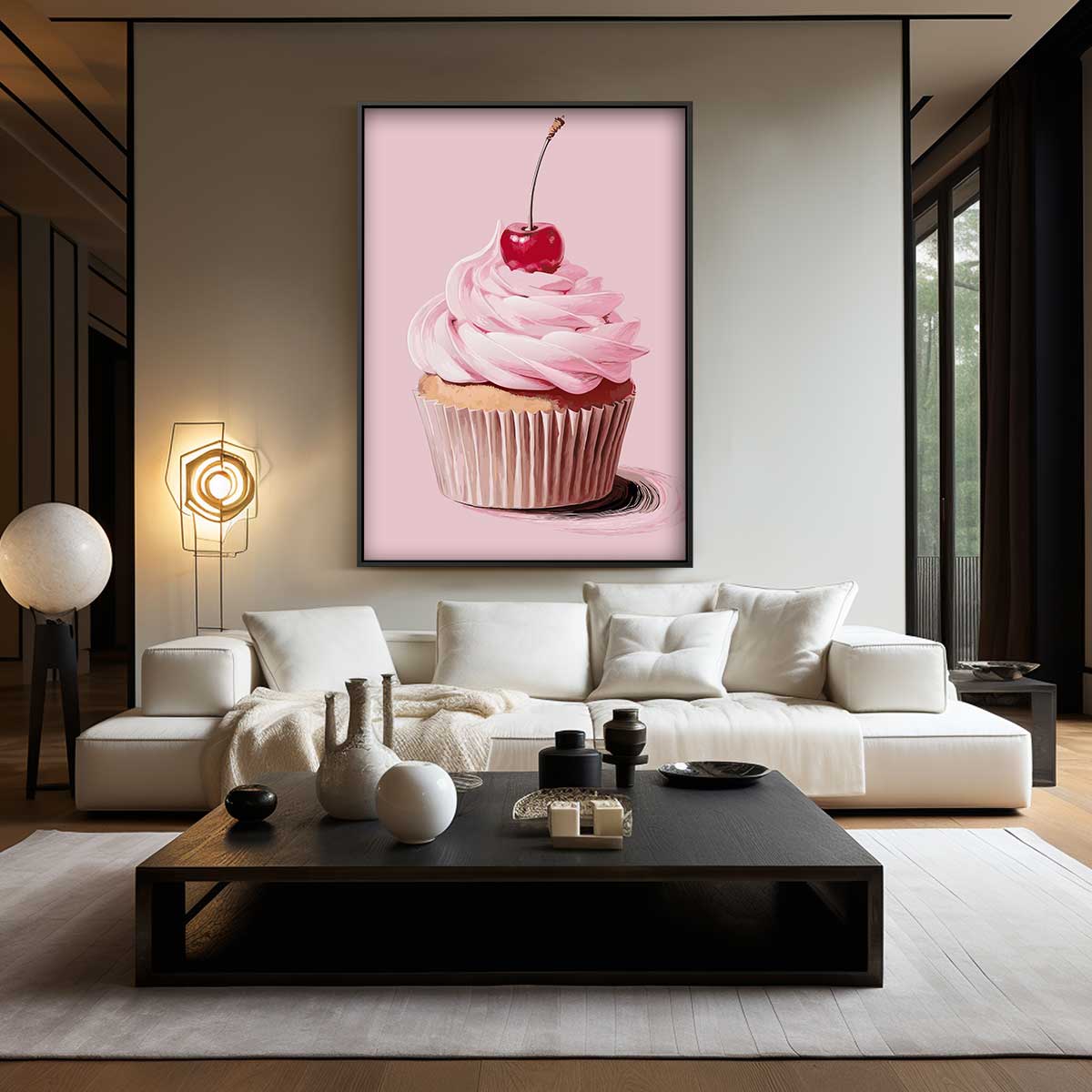 Cupcake Liefde Kunstwerk-canvas-dibond-plexiglas-wanddecoratie-WallArtistic