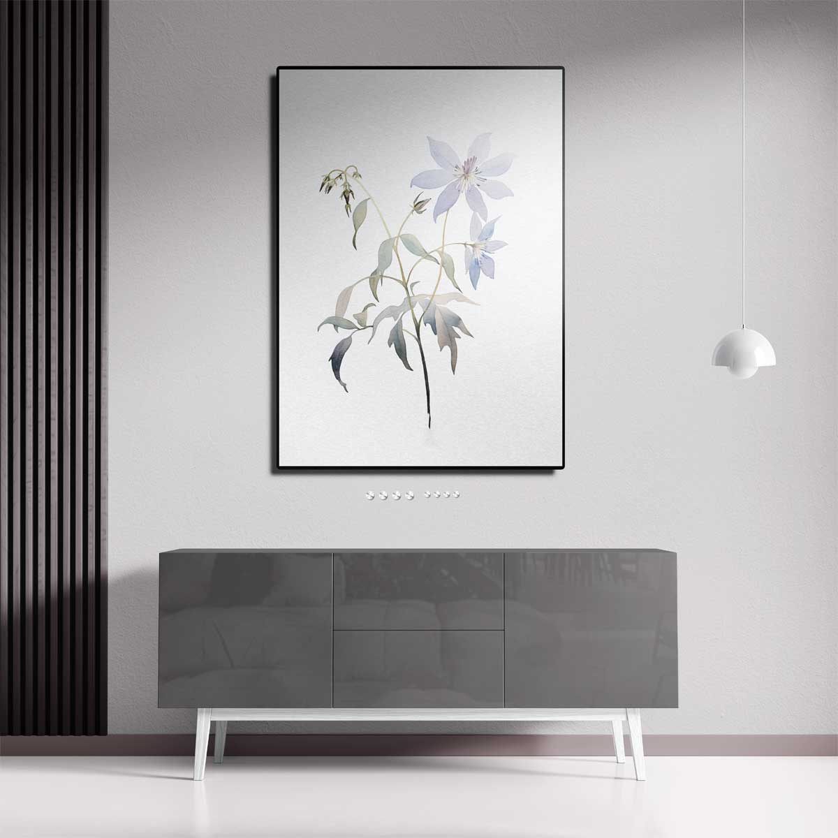 Prachtige Bloemen in Lichte Waterverf Kunstwerk-canvas-dibond-plexiglas-wanddecoratie-WallArtistic