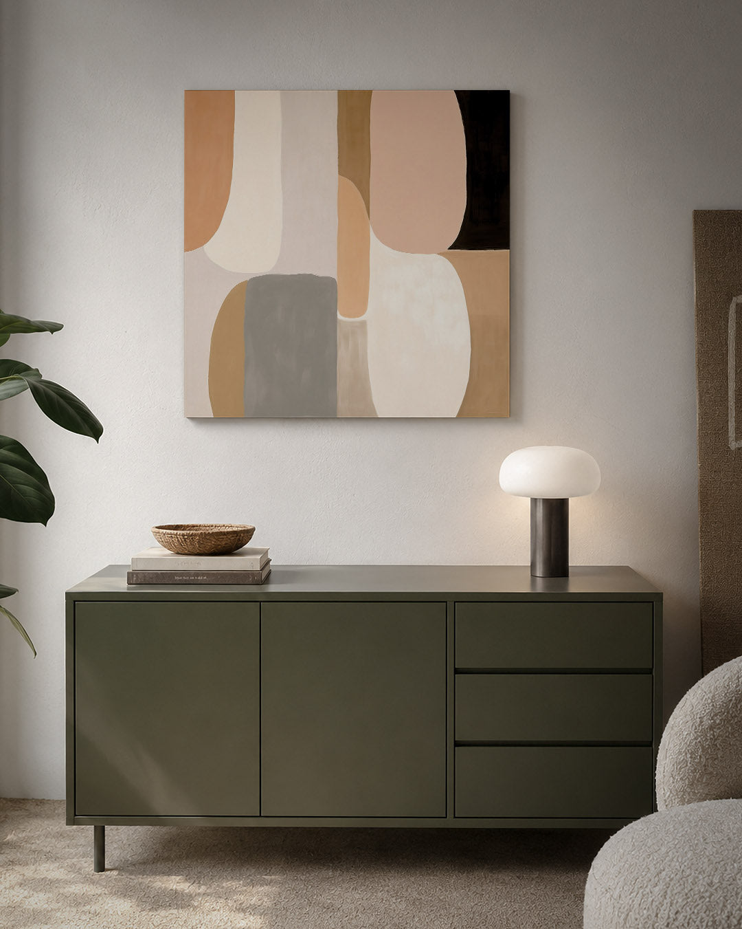 Organische vormen compositie Kunstwerk