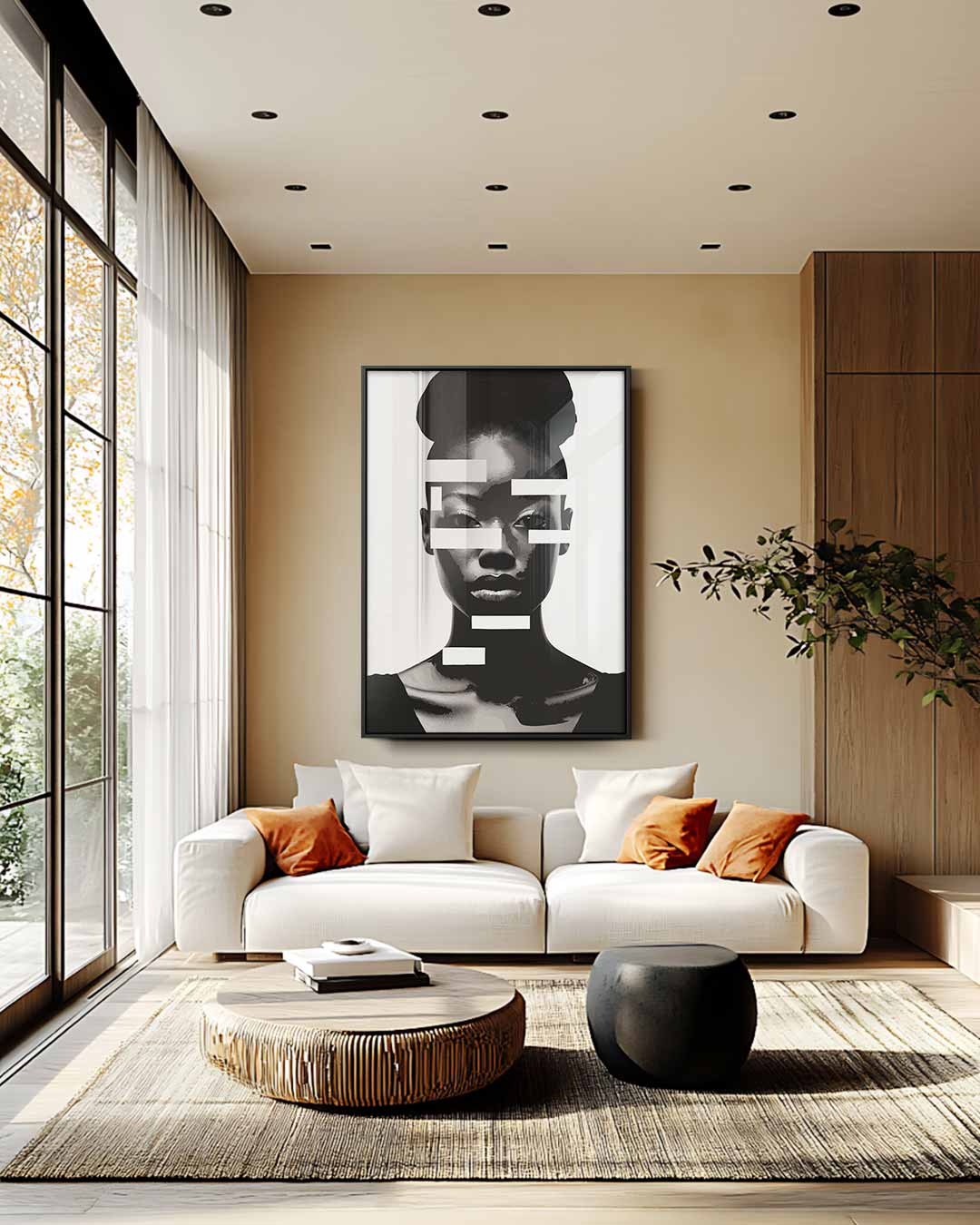 Moderne Gezichtsillusie Kunstwerk-canvas-dibond-plexiglas-wanddecoratie-WallArtistic