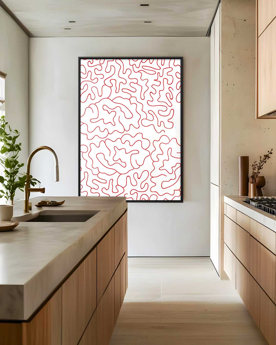 Dansende Lijnen Kunstwerk-canvas-dibond-plexiglas-wanddecoratie-WallArtistic