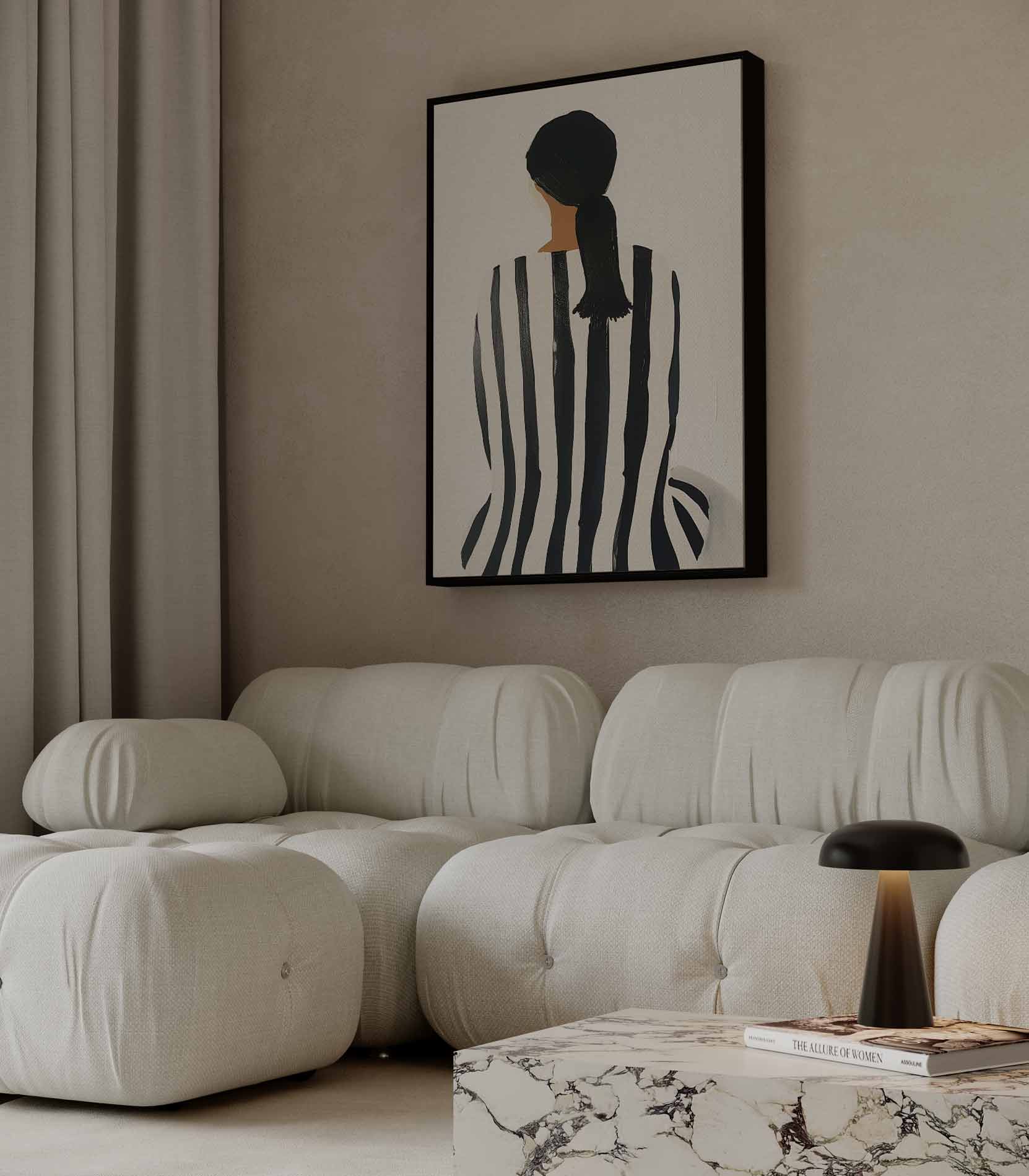 Strepen en Stille Kunstwerk-canvas-dibond-plexiglas-wanddecoratie-WallArtistic