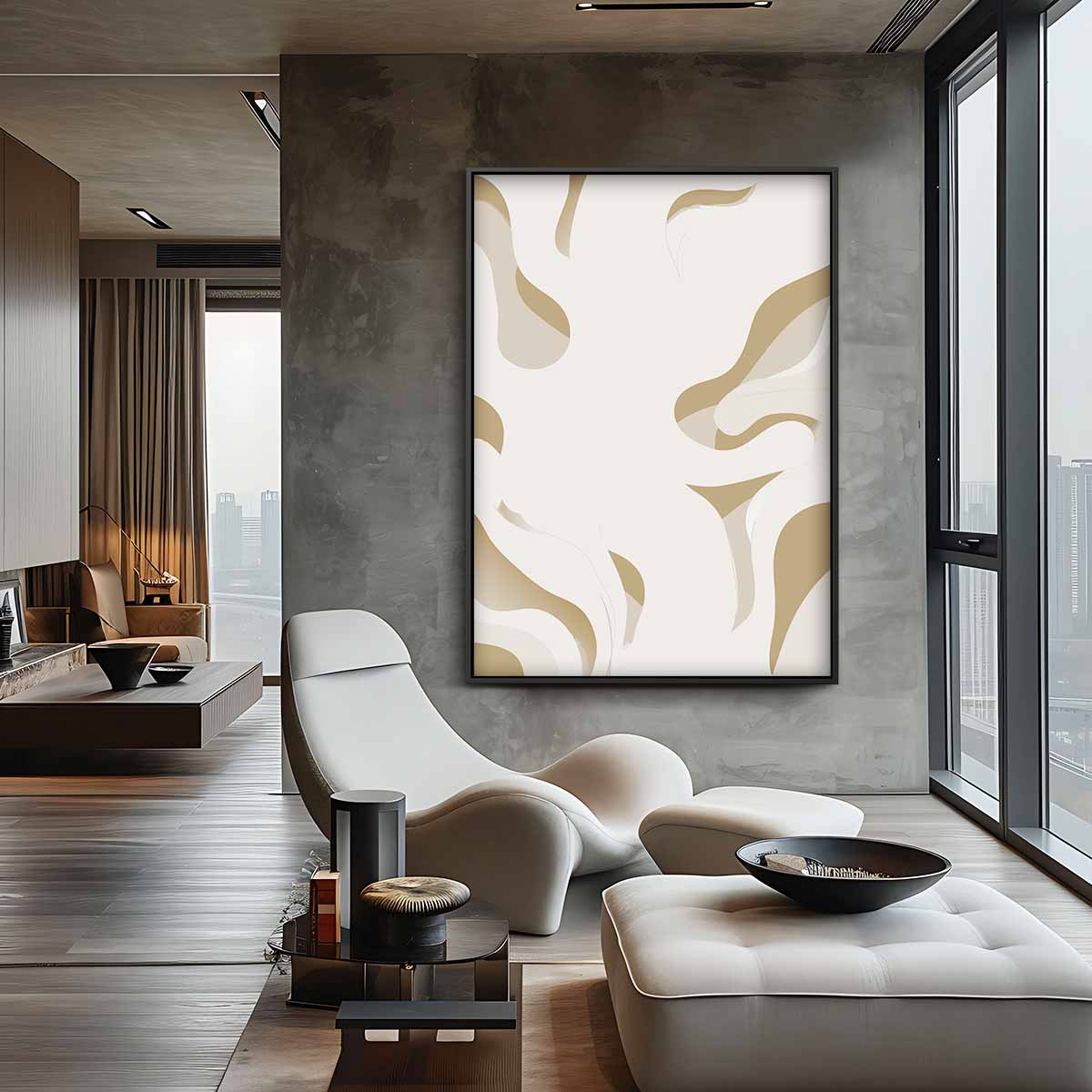 Vloeiende Bewegingen Kunstwerk-canvas-dibond-plexiglas-wanddecoratie-WallArtistic