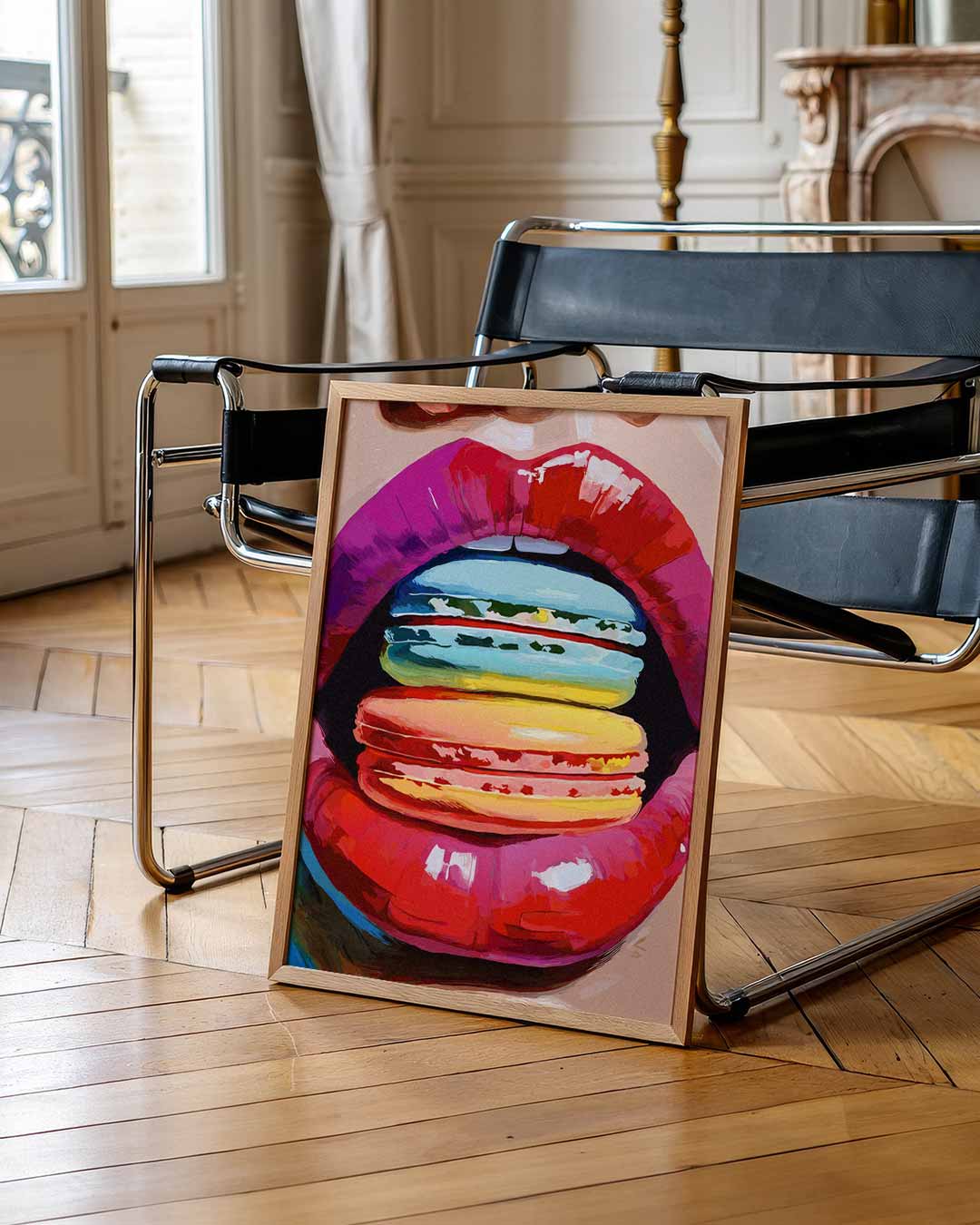 Kleurrijke Macaron Lippen Poster