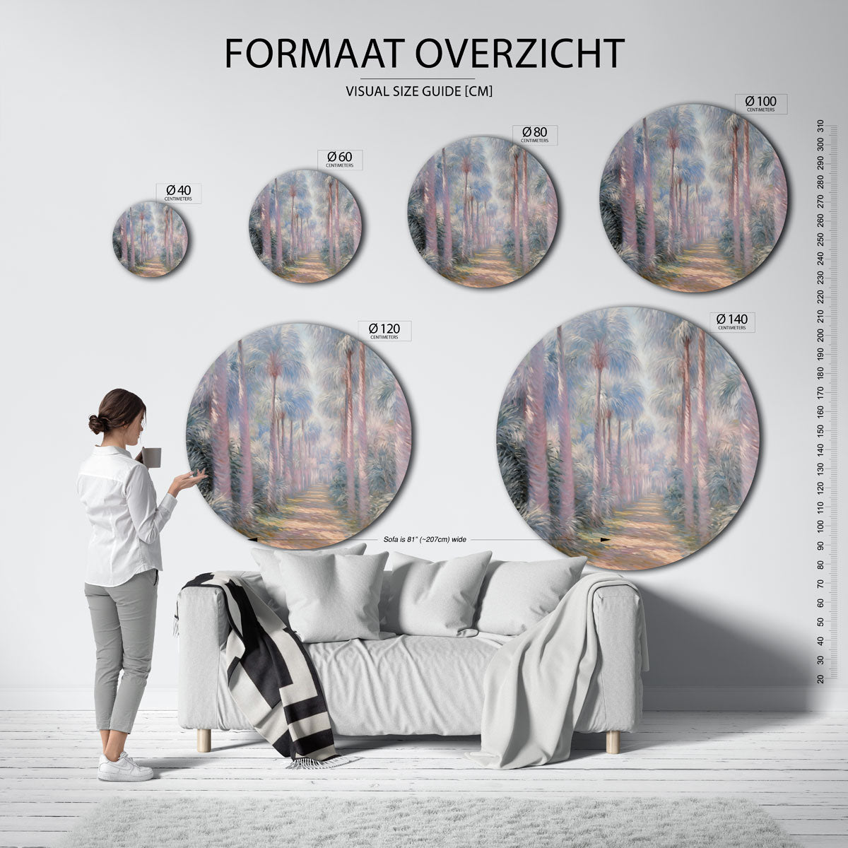 Palmbomen pad Muurcirkel
