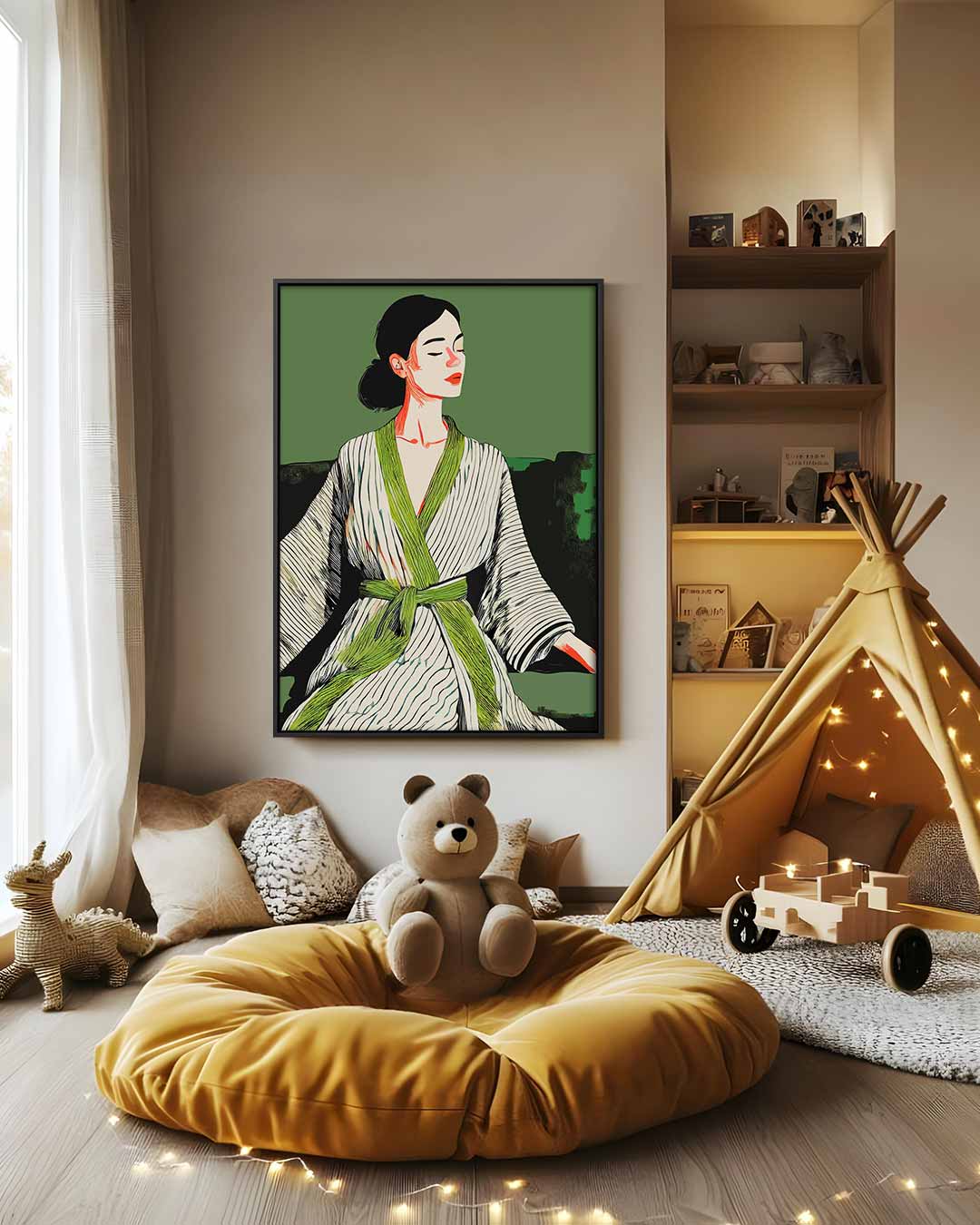 Rust in Groen Kunstwerk-canvas-dibond-plexiglas-wanddecoratie-WallArtistic