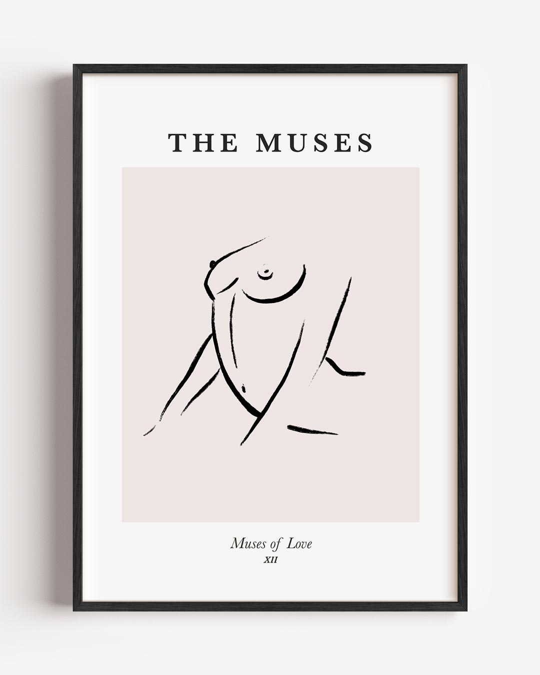 Elegante Lijnkunst Vrouwenlichaam Poster-WallArtistic