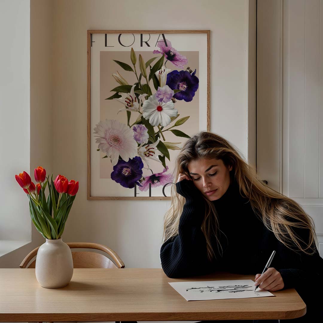 Botanische Bloemenpracht Poster-WallArtistic