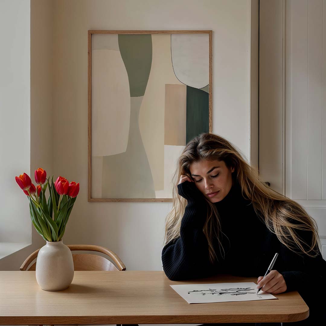 Moderne Abstracte Harmonie Poster-WallArtistic