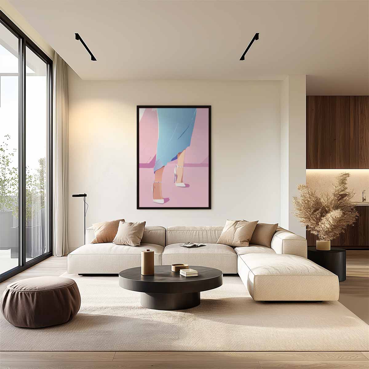 Elegantie in Pastel Kunstwerk-canvas-dibond-plexiglas-wanddecoratie-WallArtistic