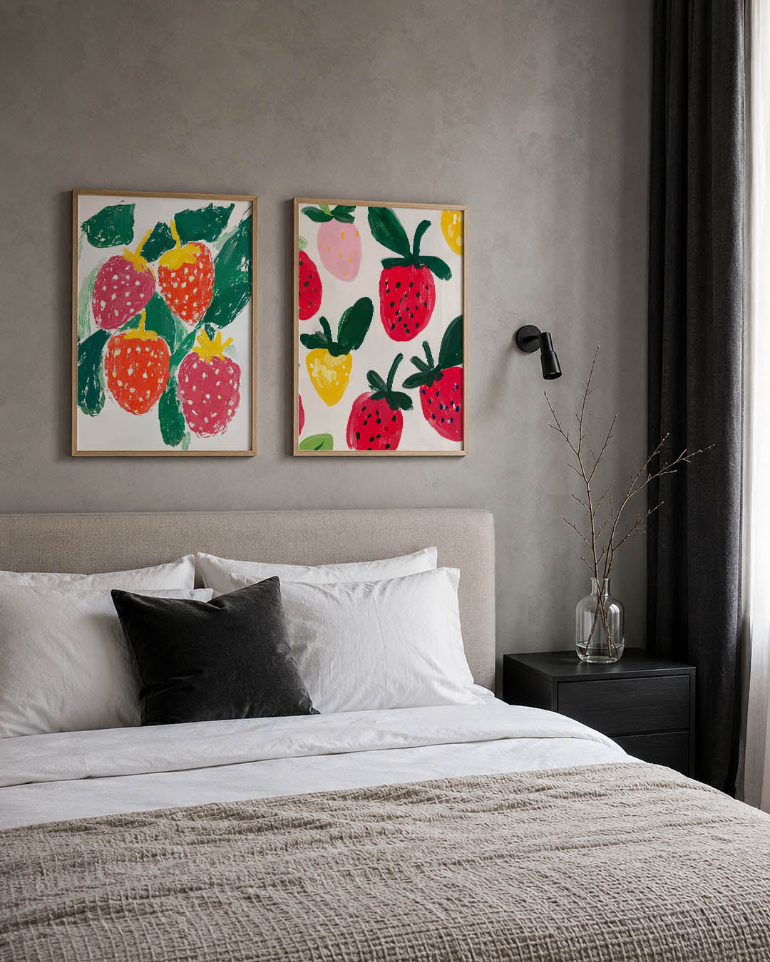 Speelse aardbeien Posterset
