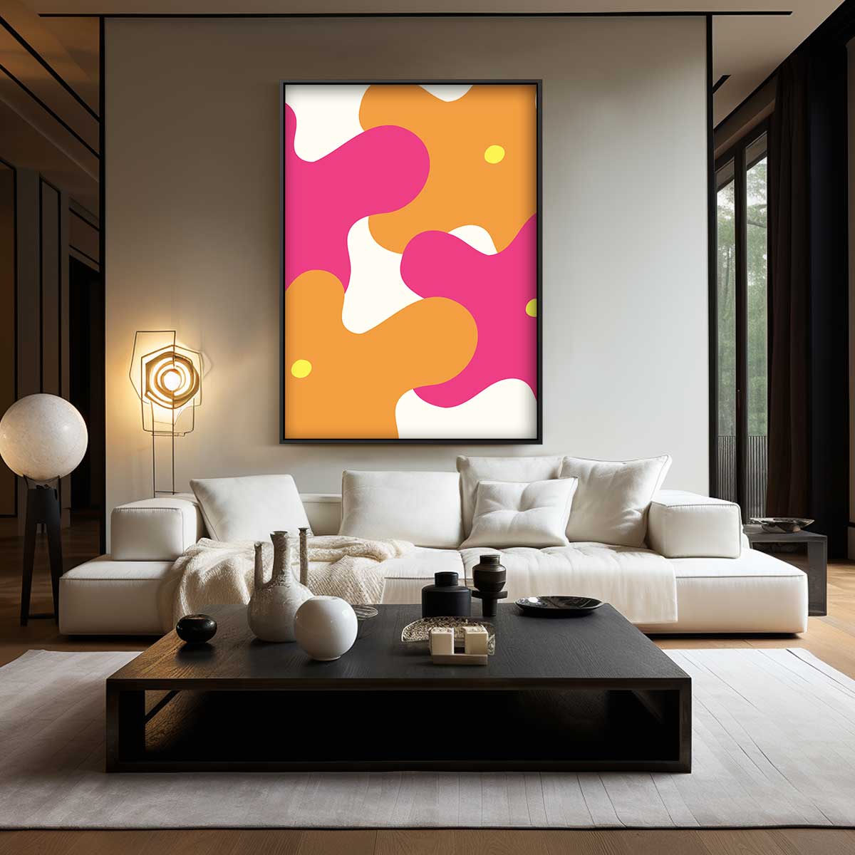Vrolijke Kleurenexplosie Kunstwerk-canvas-dibond-plexiglas-wanddecoratie-WallArtistic