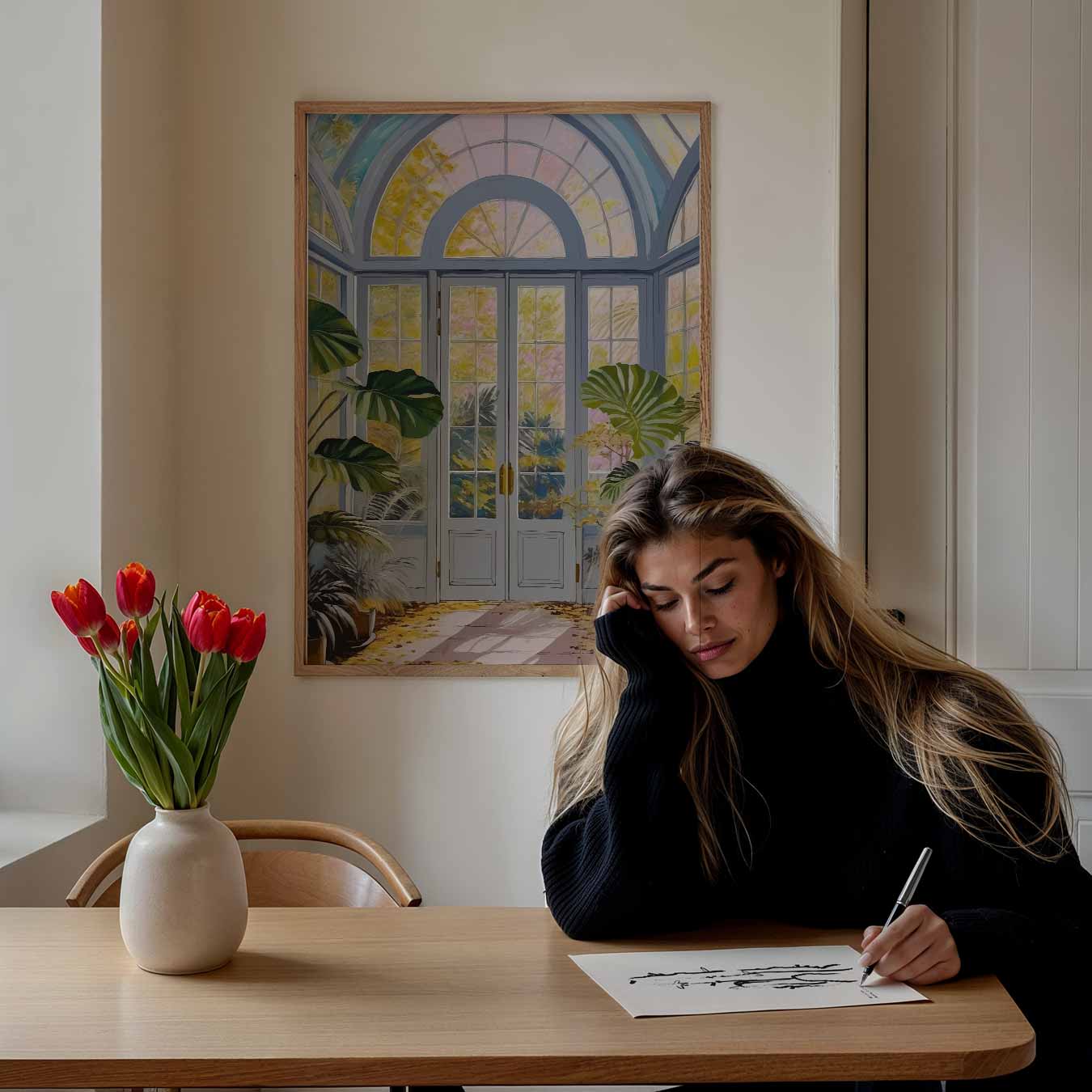 Dromerige Serre Met Planten Poster