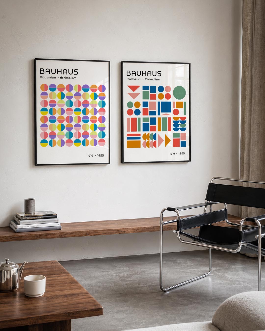 Kleurrijke cirkelritmes Posterset