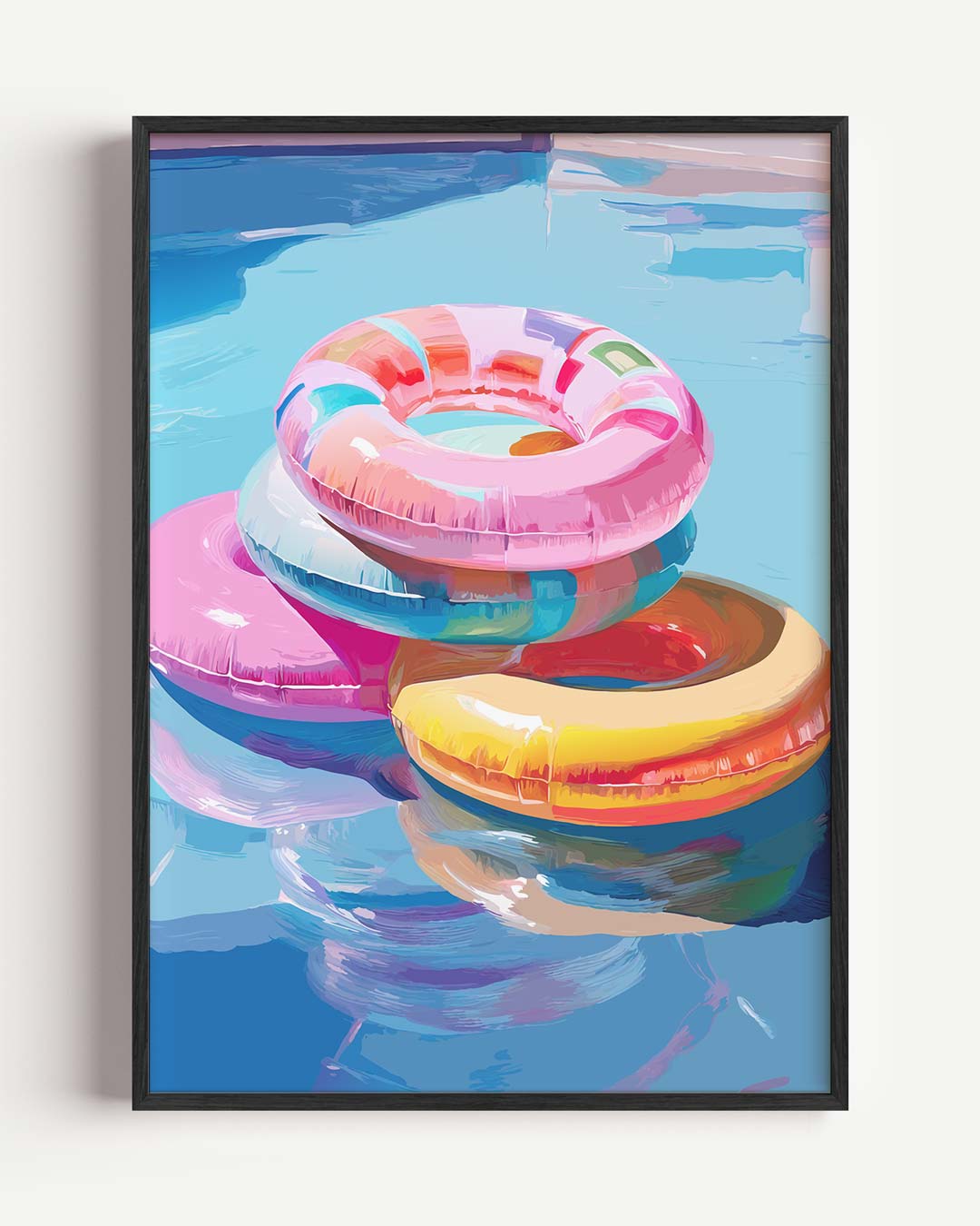 Zomerse Zwembandjes Poster-WallArtistic