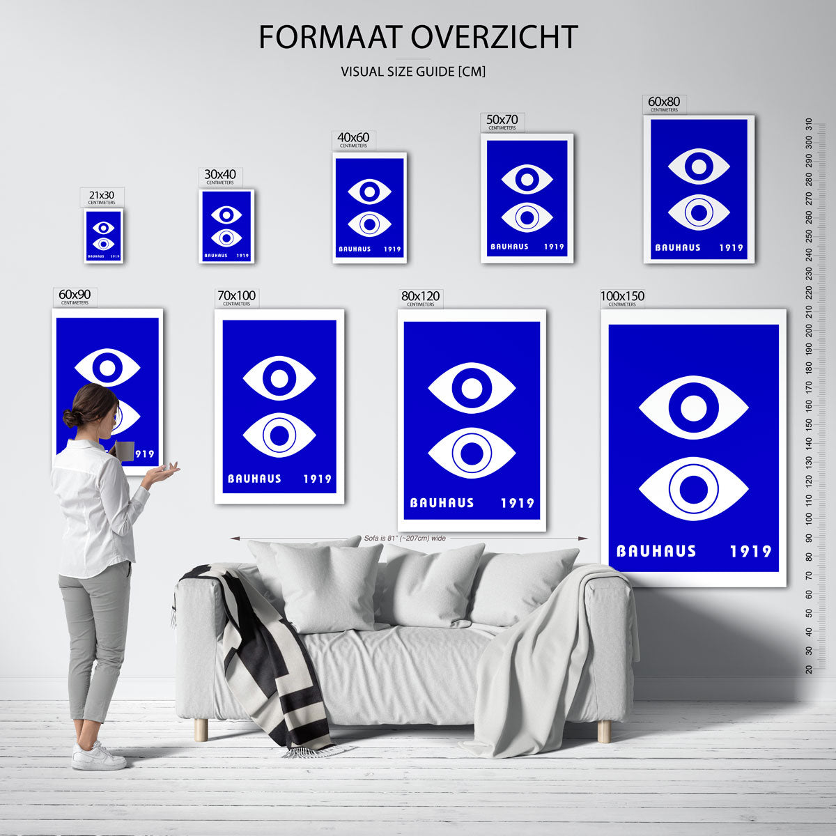 Oogvormen en kleur Poster