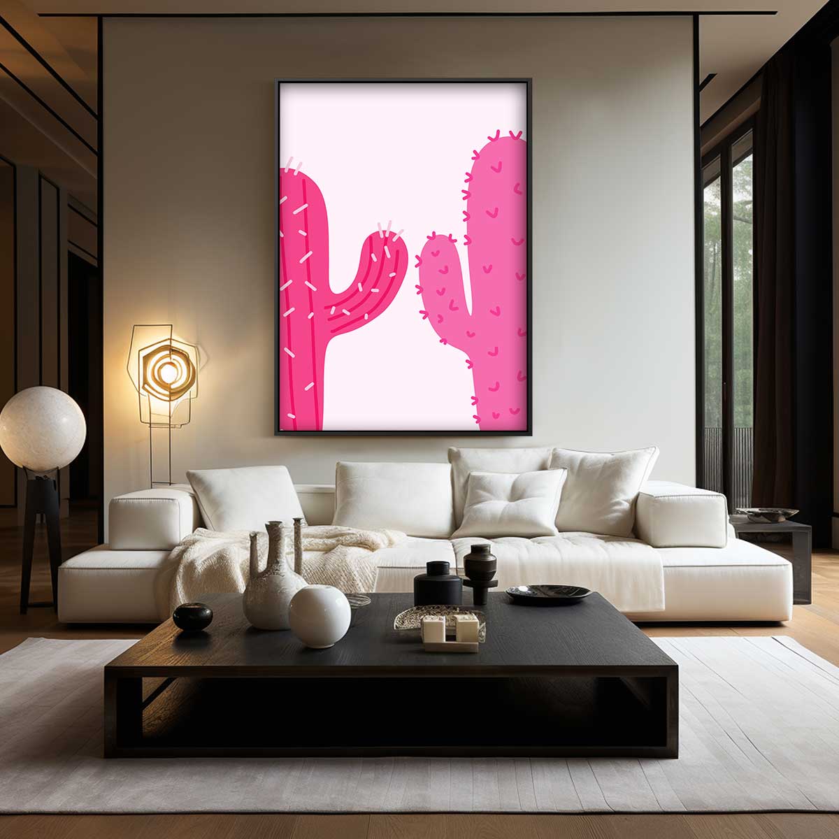 Cactus Dromen Kunstwerk-canvas-dibond-plexiglas-wanddecoratie-WallArtistic