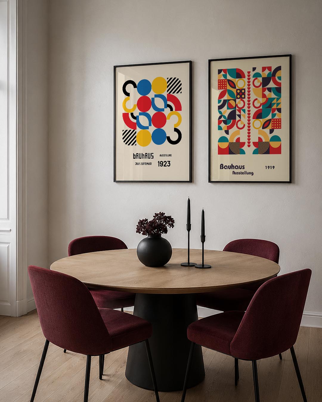 Kleurrijke cirkelharmonie Posterset