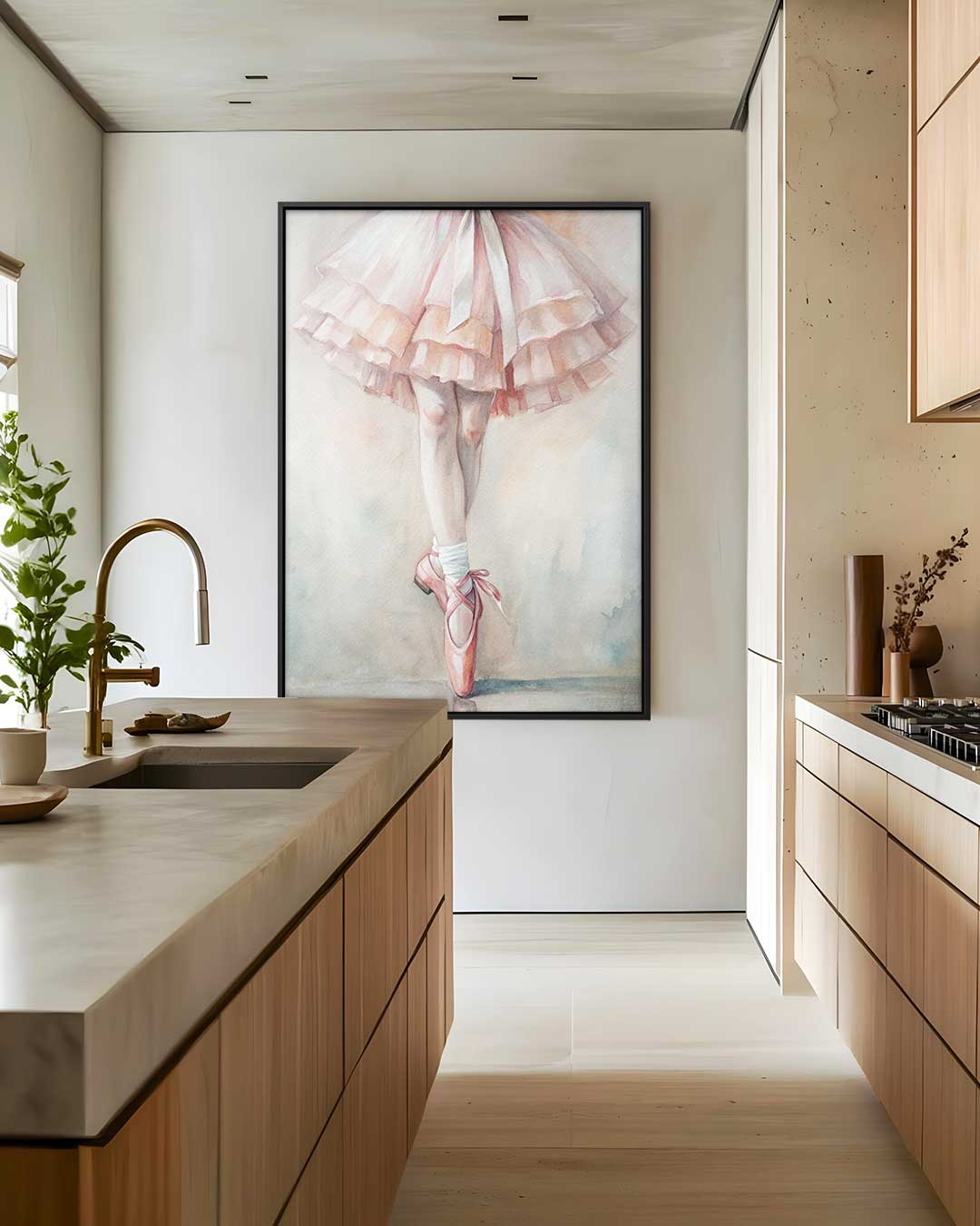 Balletdromen in Pastel Kunstwerk-canvas-dibond-plexiglas-wanddecoratie-WallArtistic