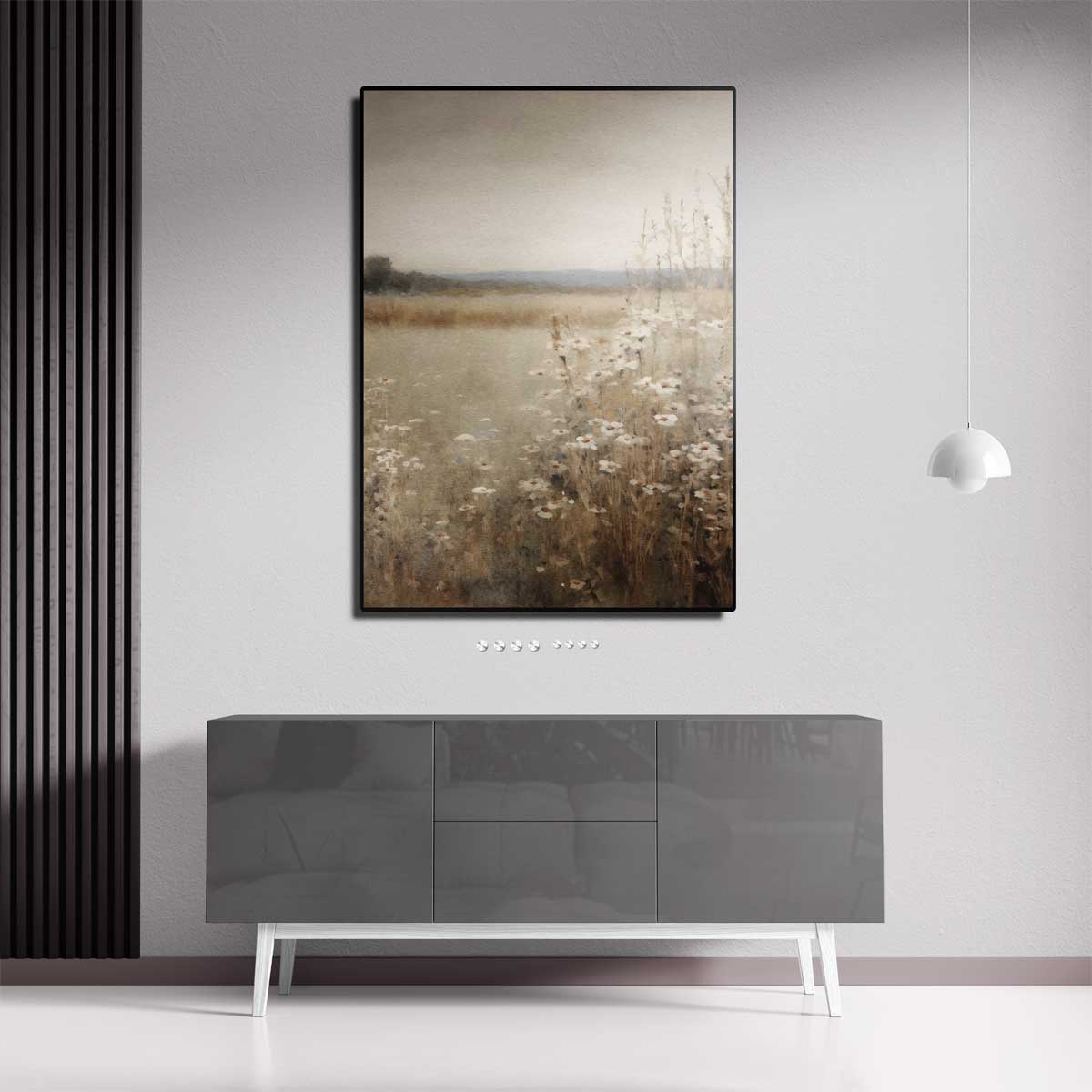 Zomersereniteit in de Weide Kunstwerk-canvas-dibond-plexiglas-wanddecoratie-WallArtistic