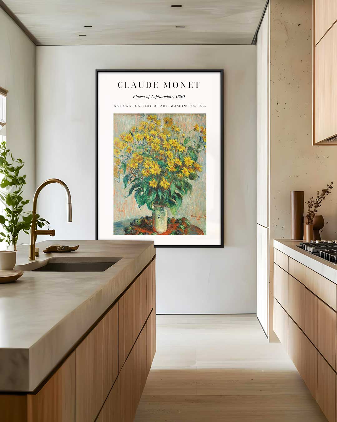 Zonnige Bloemenpracht in Vaas Kunstwerk-canvas-dibond-plexiglas-wanddecoratie-WallArtistic