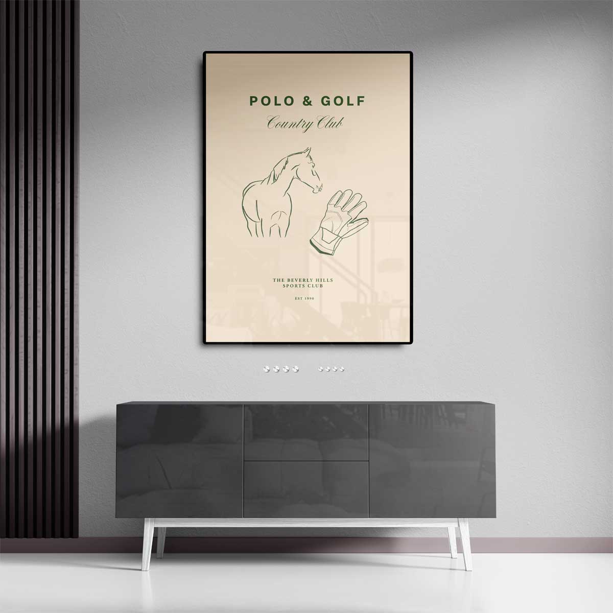 Elegant Paardenstad en Sportvormen Kunstwerk-canvas-dibond-plexiglas-wanddecoratie-WallArtistic