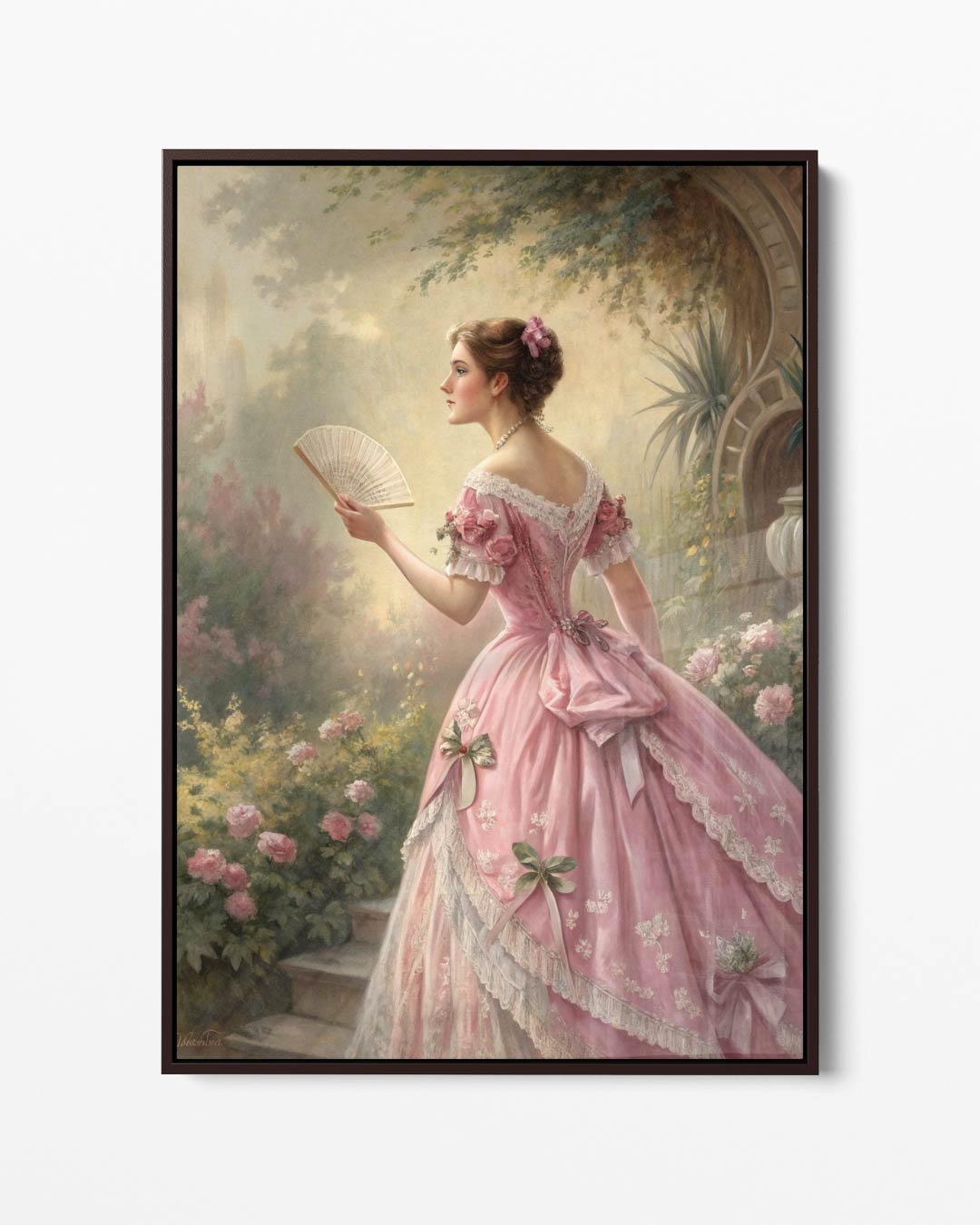 Droomachtige Victoriaanse Tuin Kunstwerk-canvas-dibond-plexiglas-wanddecoratie-WallArtistic