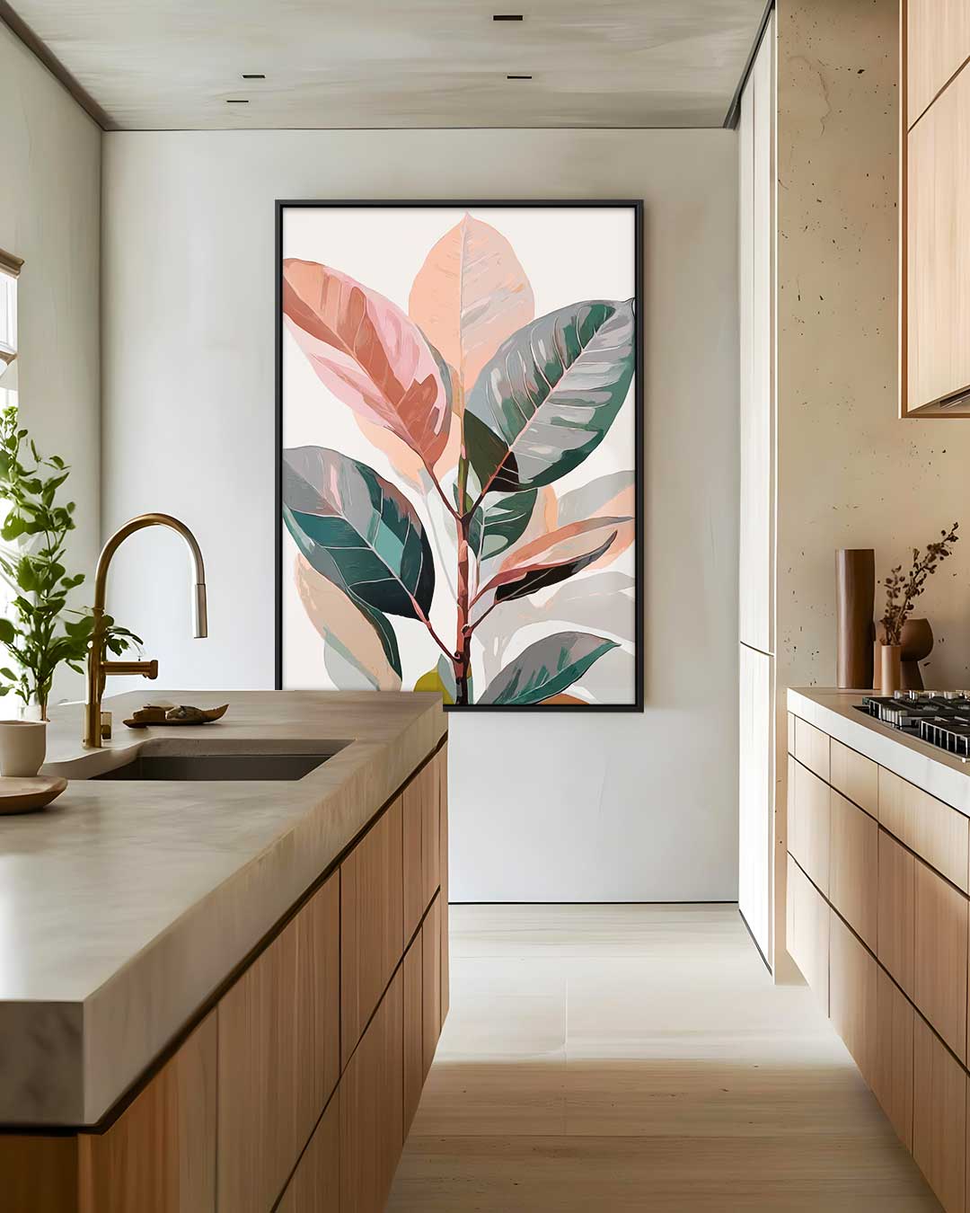 Kleurrijke Bladeren Kunstwerk-canvas-dibond-plexiglas-wanddecoratie-WallArtistic