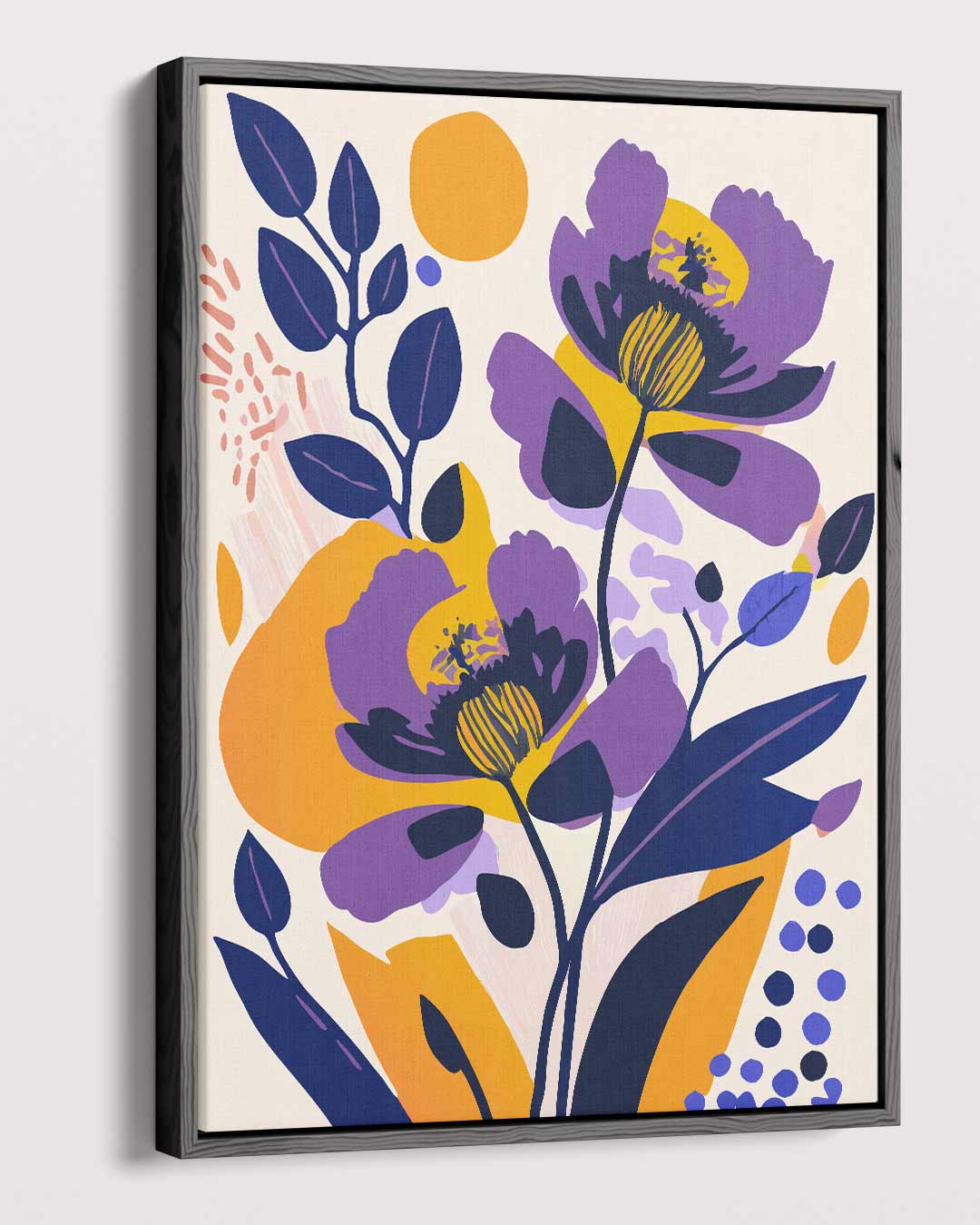 Vrolijke Bloemendans Kunstwerk-canvas-dibond-plexiglas-wanddecoratie-WallArtistic