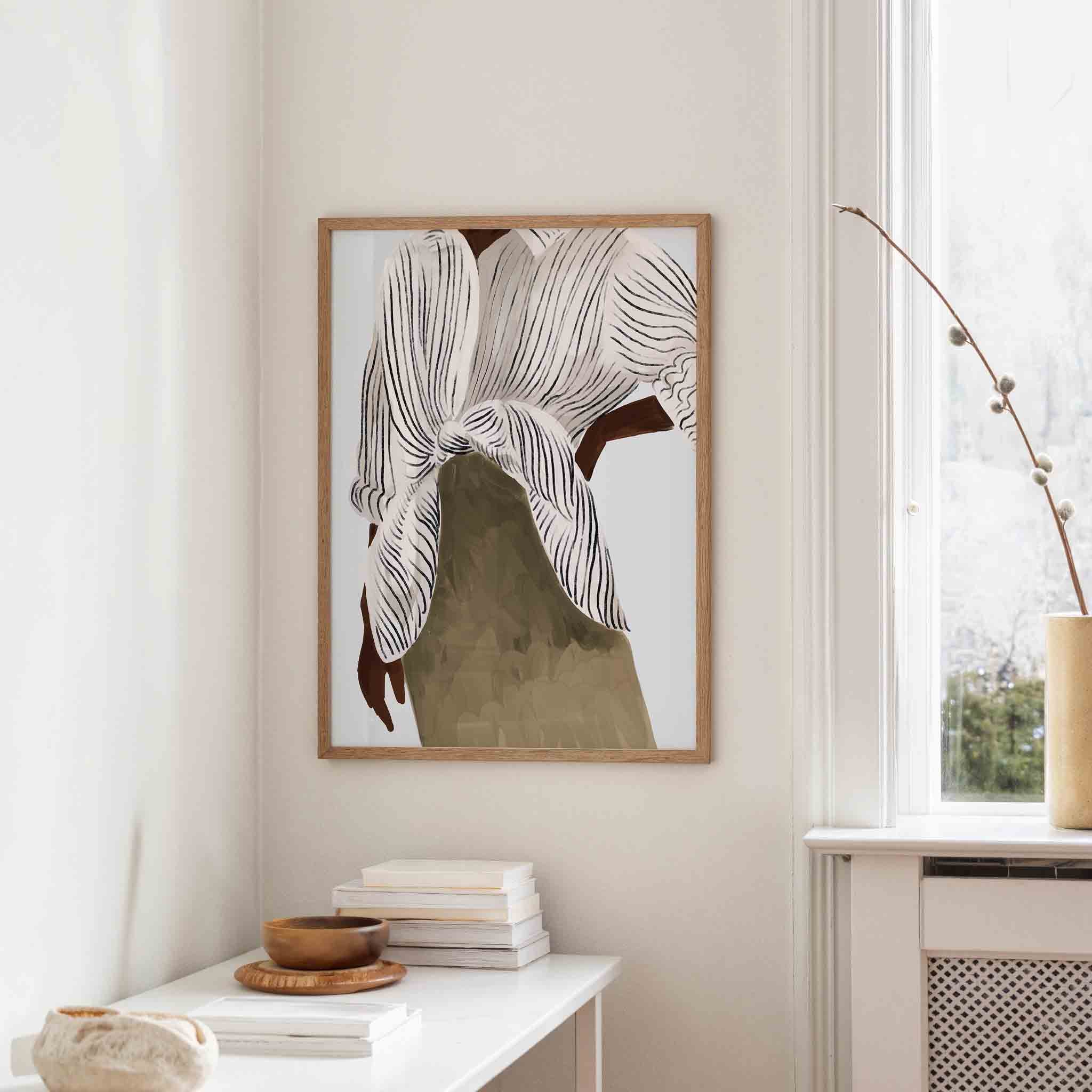 Gestreepte blouse Poster