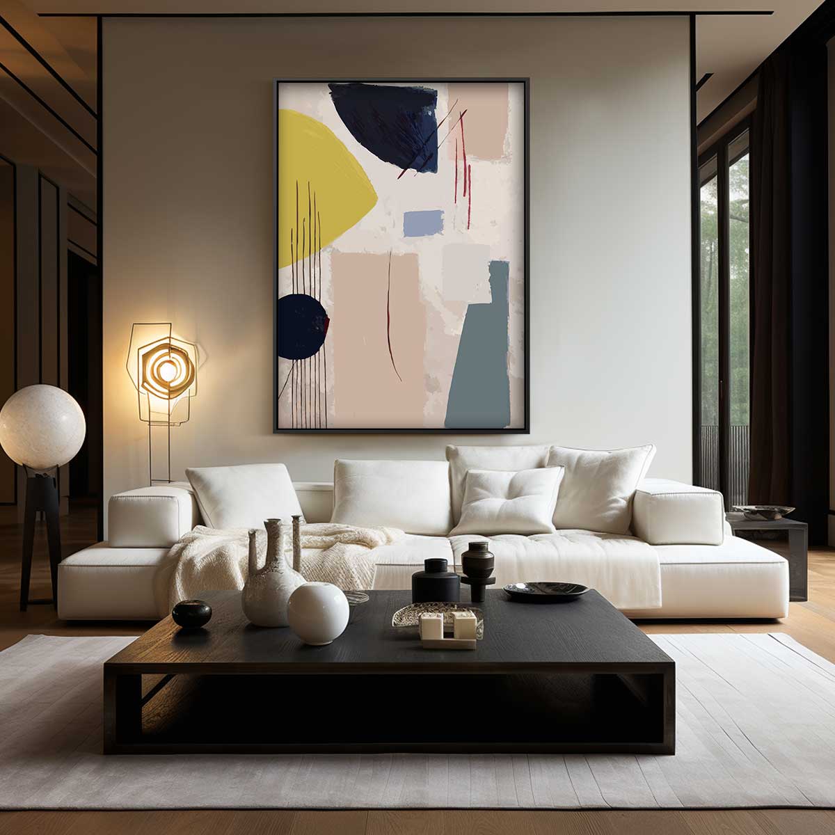 Abstract Geometrisch Kunstwerk Kunstwerk-canvas-dibond-plexiglas-wanddecoratie-WallArtistic