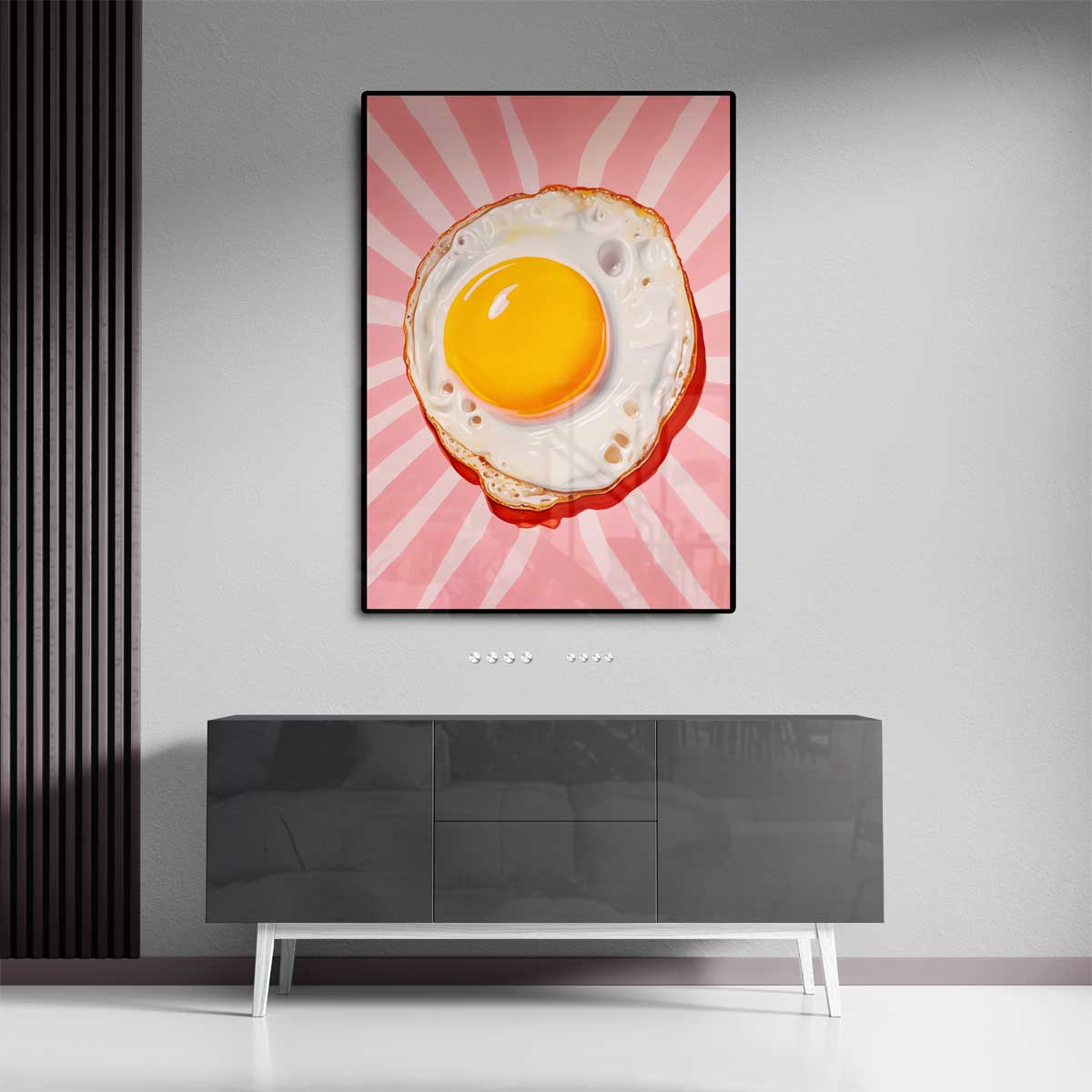 Stralende Spiegelei Boost Kunstwerk-canvas-dibond-plexiglas-wanddecoratie-WallArtistic