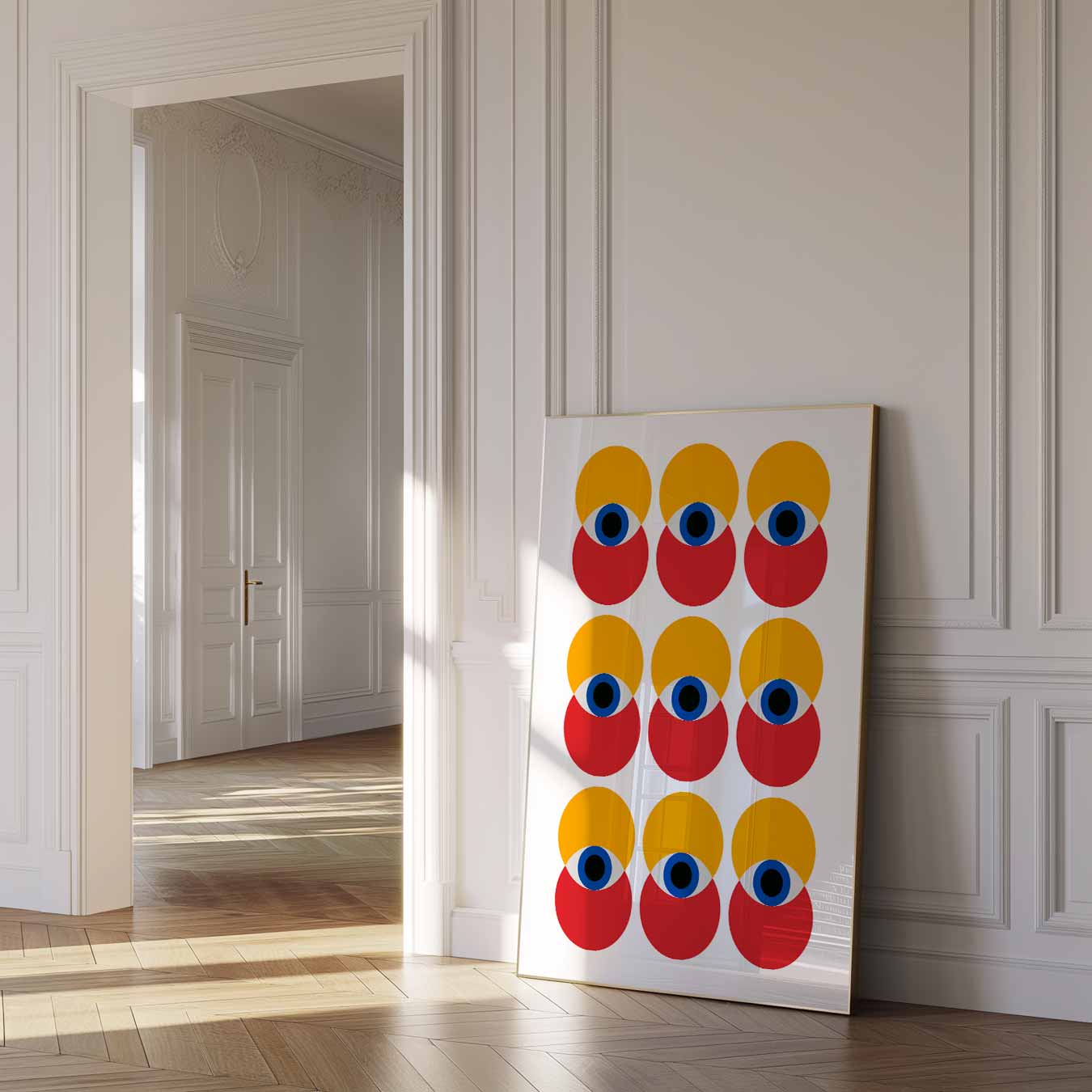 Vrolijke Ogen Cirkelposter-WallArtistic