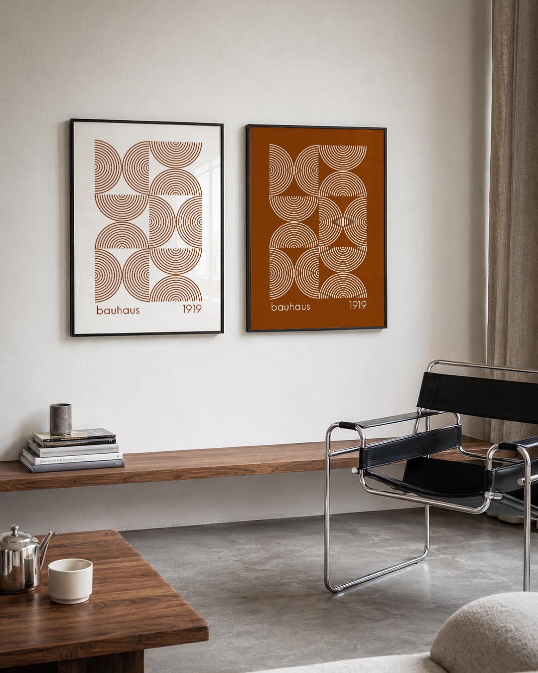 Cirkelritme en lijnen Posterset