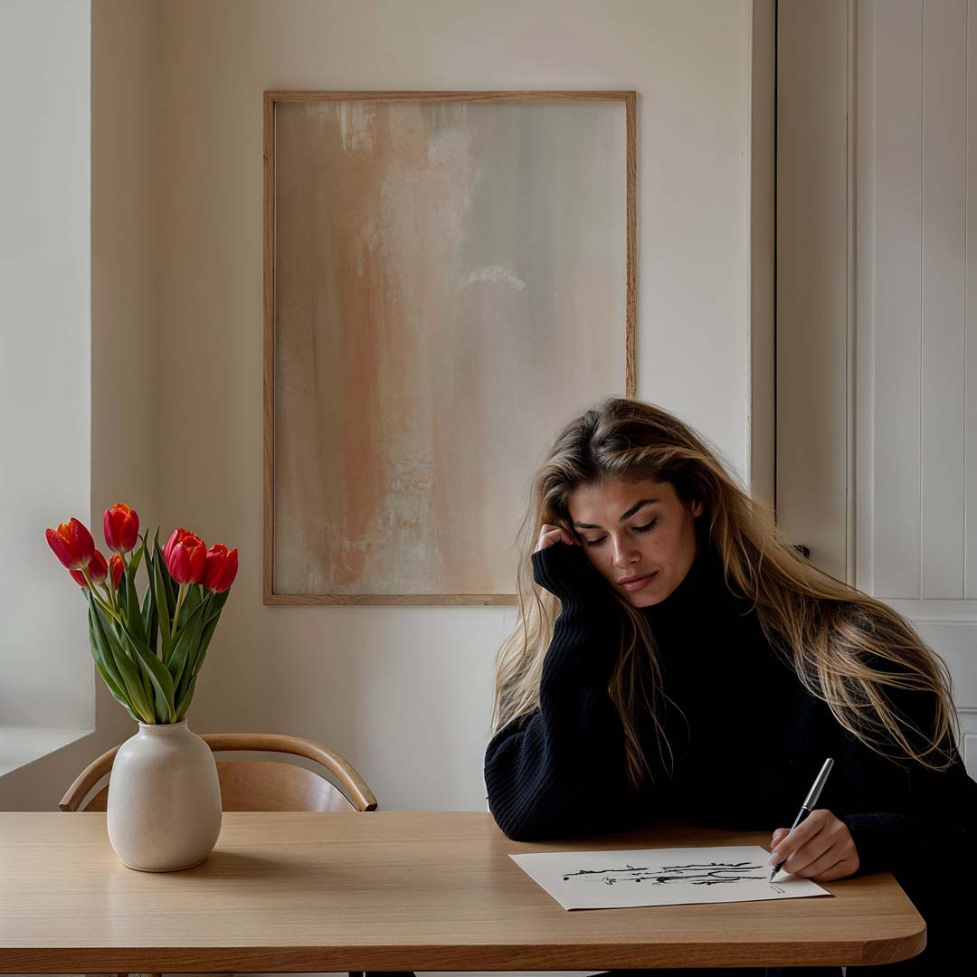 Rustgevende Abstracte Kunst Poster-WallArtistic