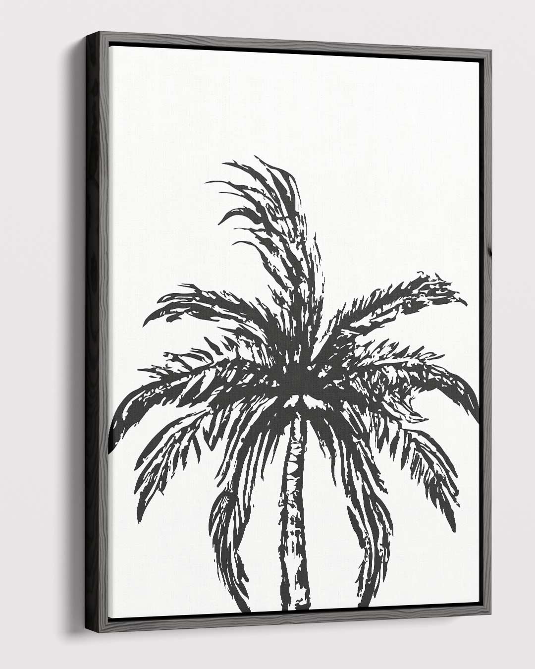 Zwart-Wit Palm Boom Kunstwerk-canvas-dibond-plexiglas-wanddecoratie-WallArtistic