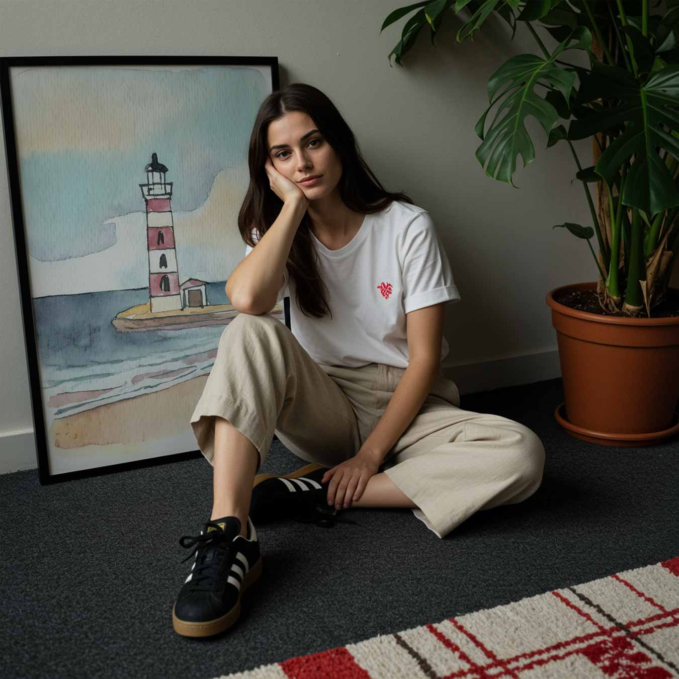 Dromerige Vuurtoren aan de Kust Poster-WallArtistic