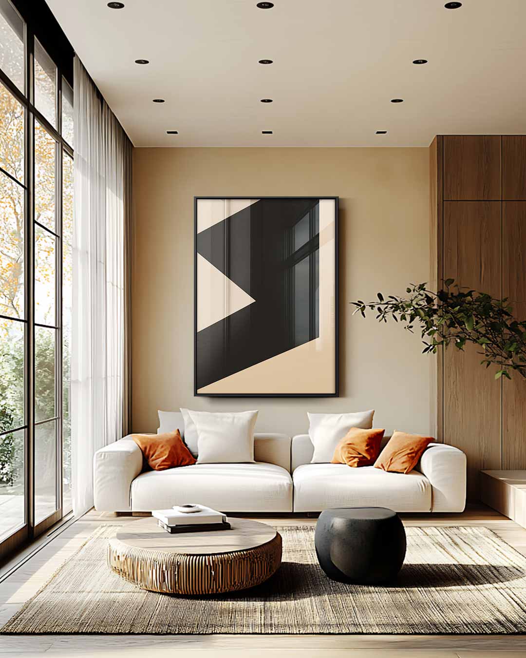 Stijlvol Geometrisch Canvas Kunstwerk-canvas-dibond-plexiglas-wanddecoratie-WallArtistic