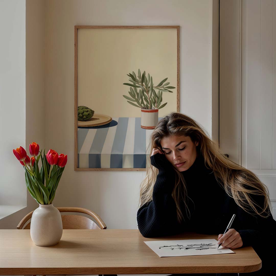 Moderne Art Deco Stilleven Poster-WallArtistic