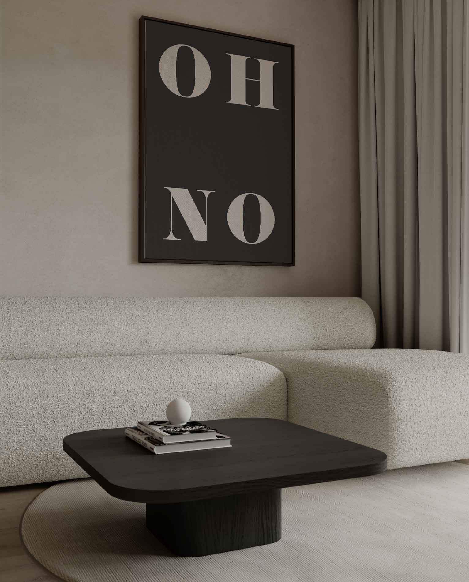 OH NO Typografie Art Kunstwerk-canvas-dibond-plexiglas-wanddecoratie-WallArtistic