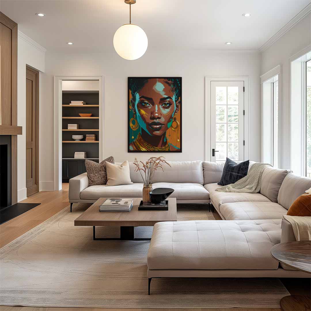 Kleurrijke Portretmagie Kunstwerk-canvas-dibond-plexiglas-wanddecoratie-WallArtistic